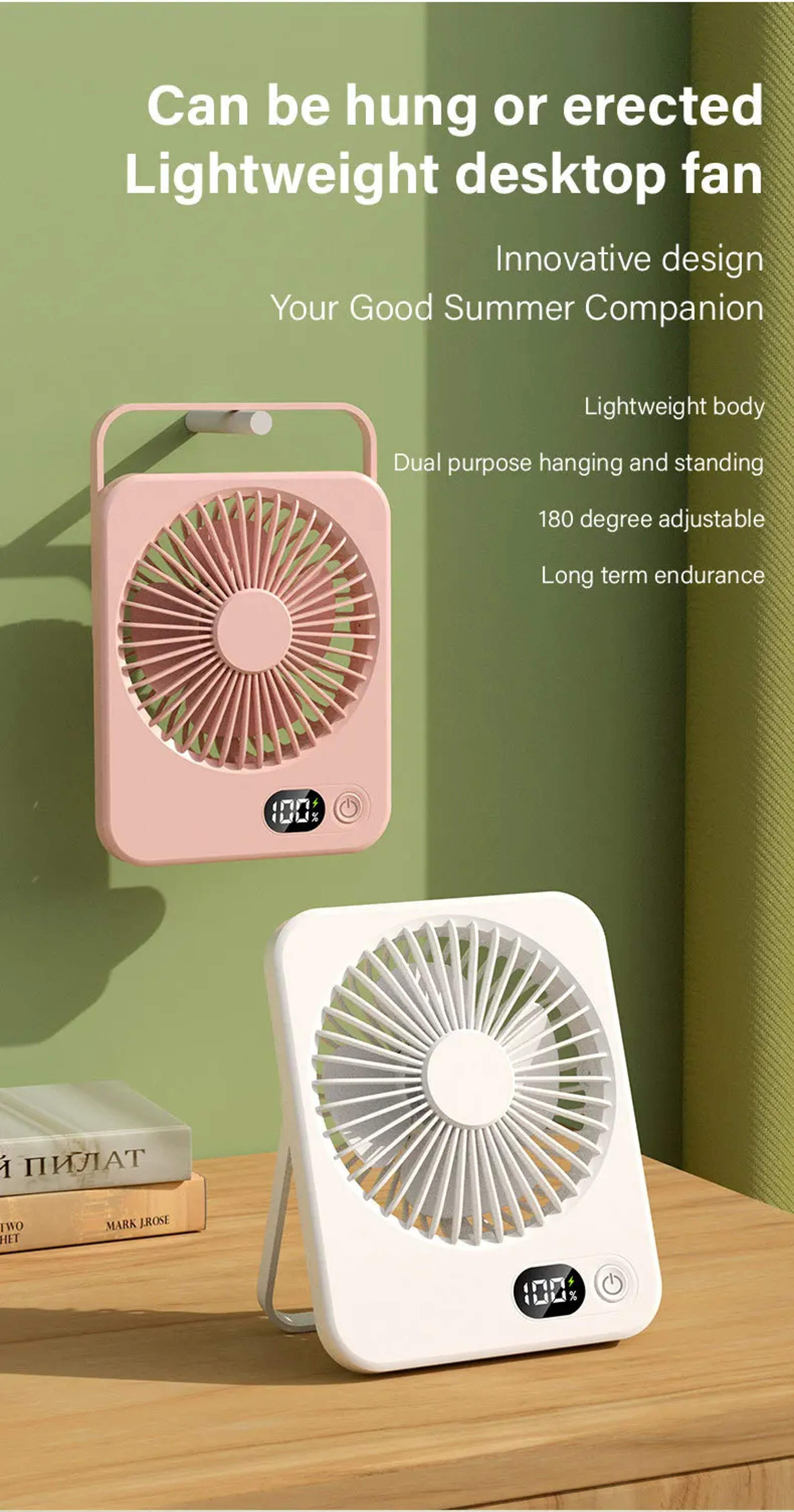 Ultra Quiet Foldable Desktop Fan Portable Mini Desk Fan For Office Home  Travel 7