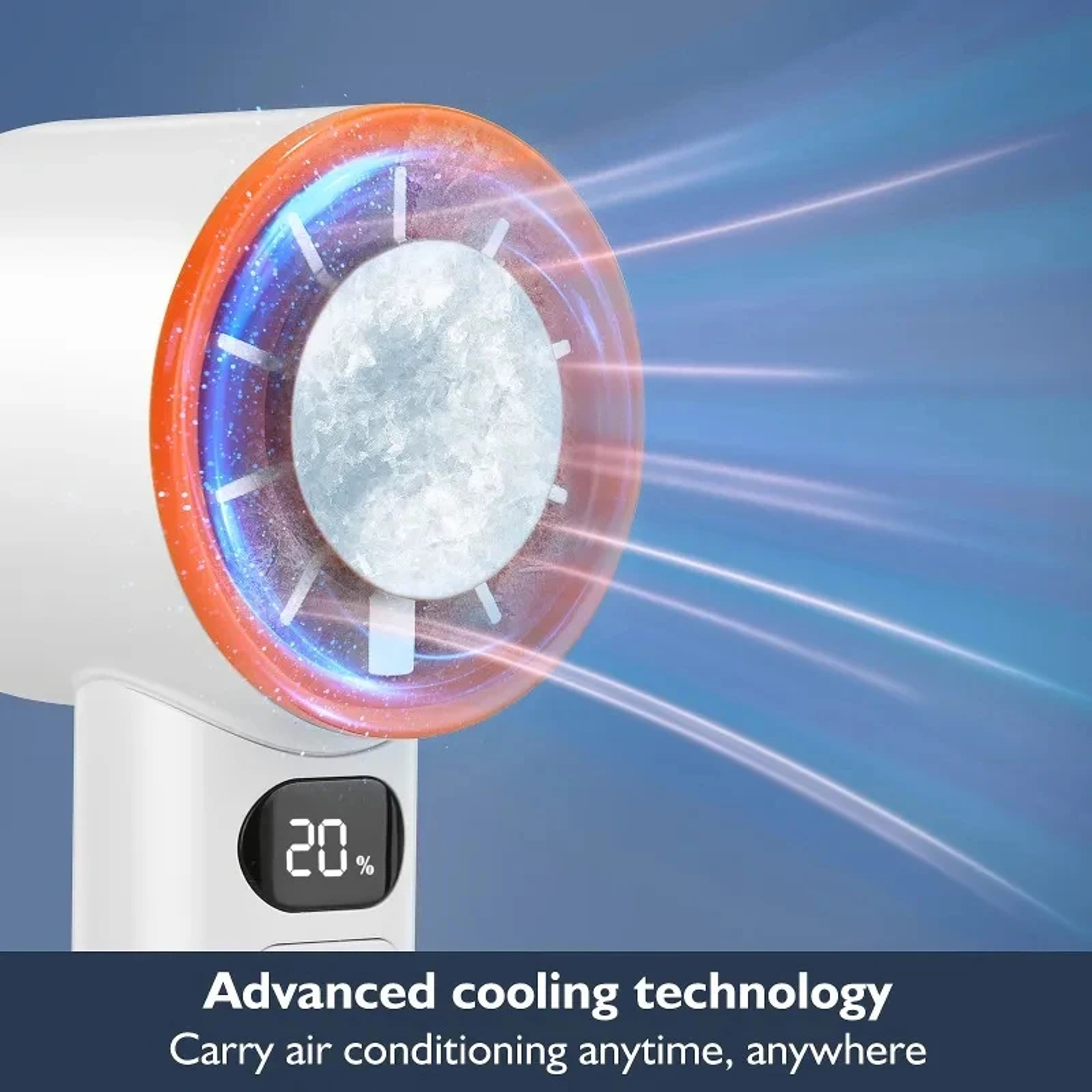 Portable Handheld Fan Rechargeable Mini Bladeless Desktop Fan With Ice Cooling Mode 1