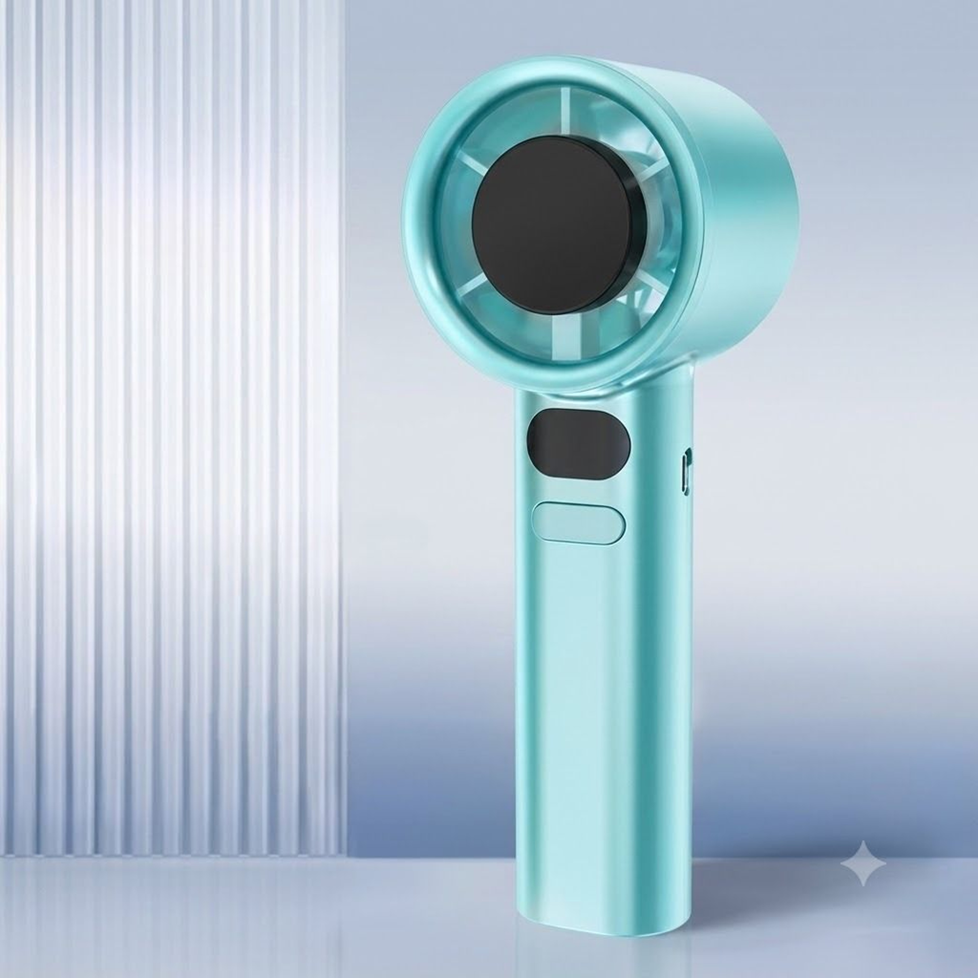 Portable Handheld Fan Rechargeable Mini Bladeless Desktop Fan With Ice Cooling Mode 0