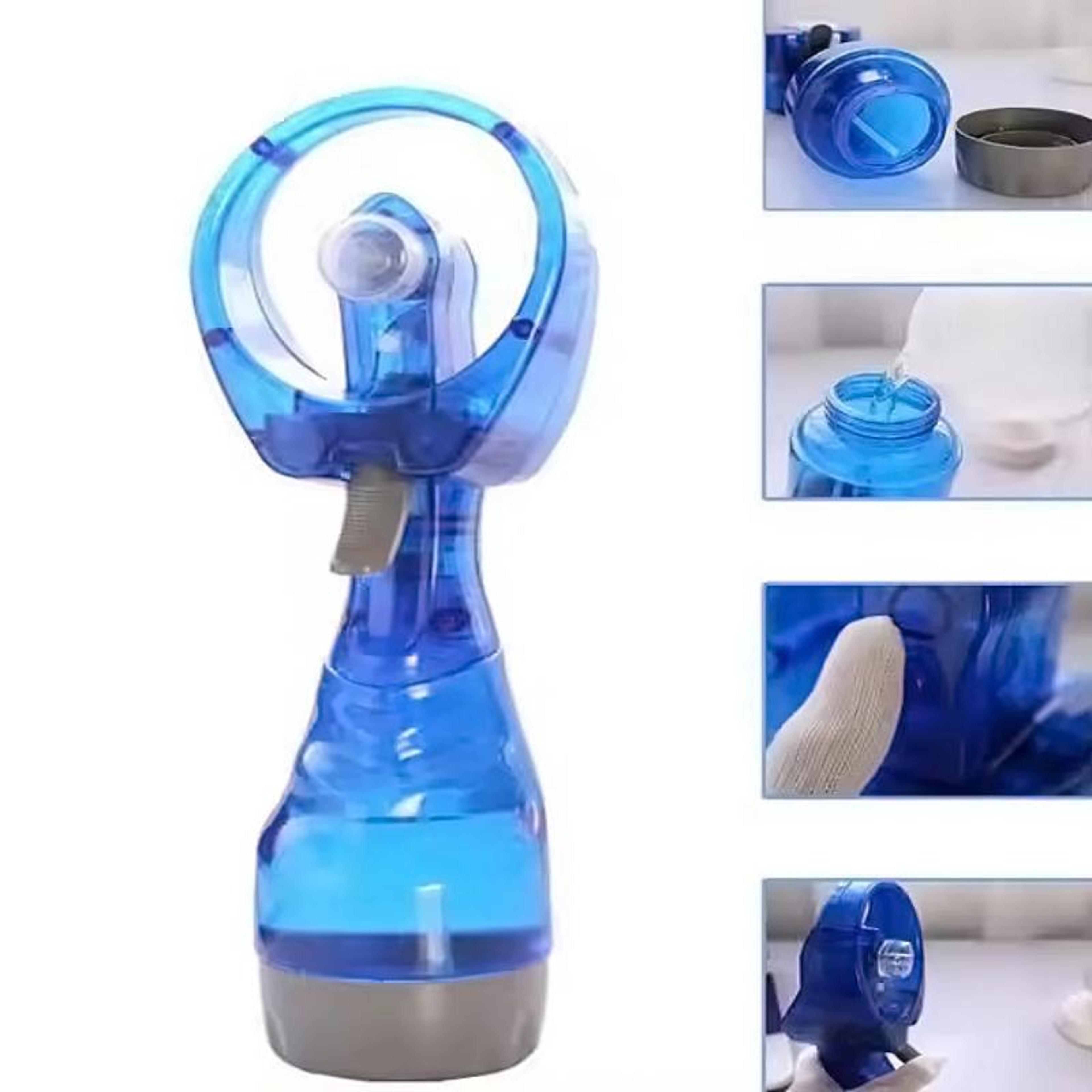Portable Handheld Misting Fan With Large Water Tank Rechargeable Personal Cooling Fan 2
