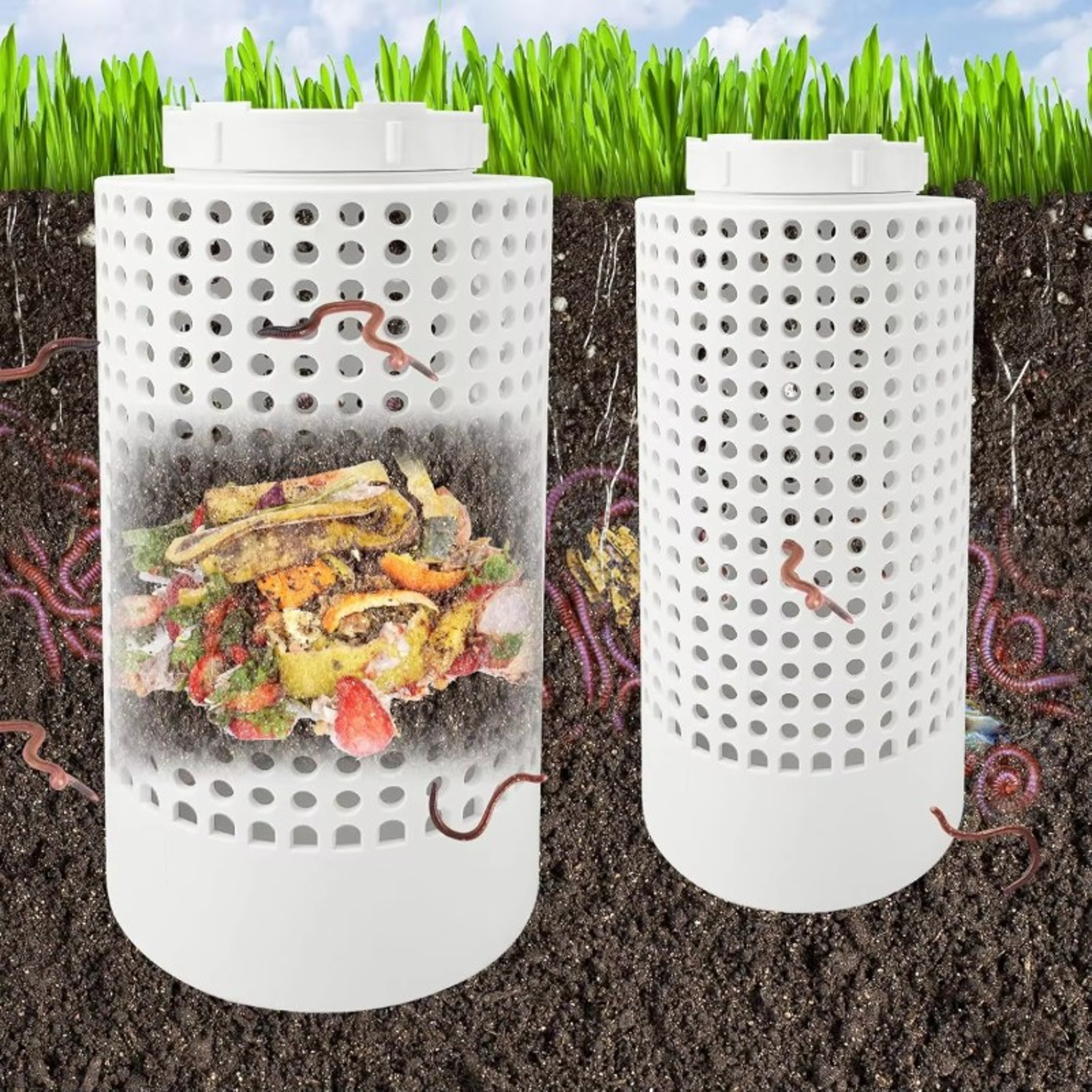 EcoGrow Worm Compost Bin Underground Worm Farm Kit for Raised Garden Beds – view 1