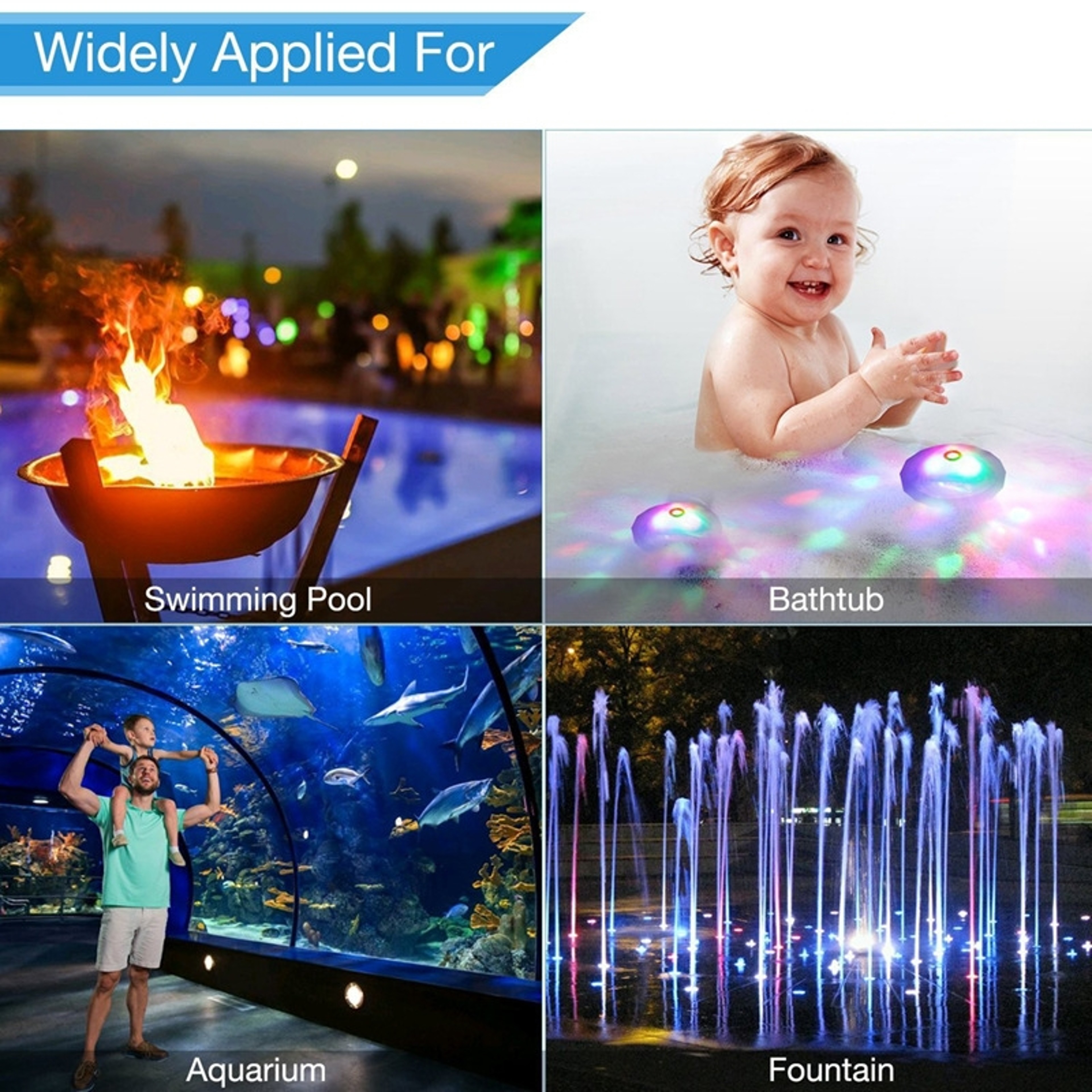 ColorGlow Floating Pool Lights LED Color Changing Bath  Pool Decor 3