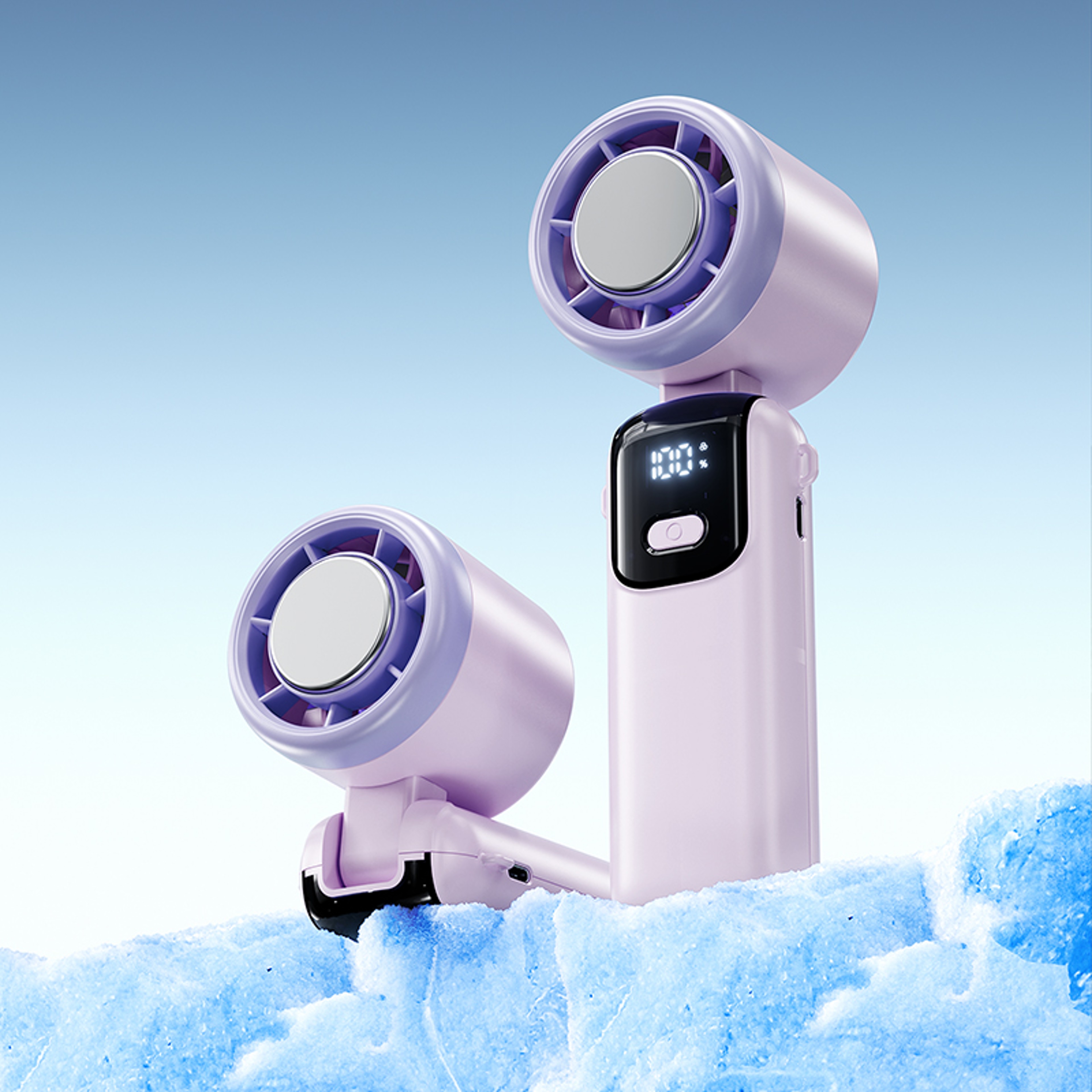 ArcticFlow Portable Cooling Fan 29000 RPM Turbo Handheld Fan With Ice Cooling Plate 6