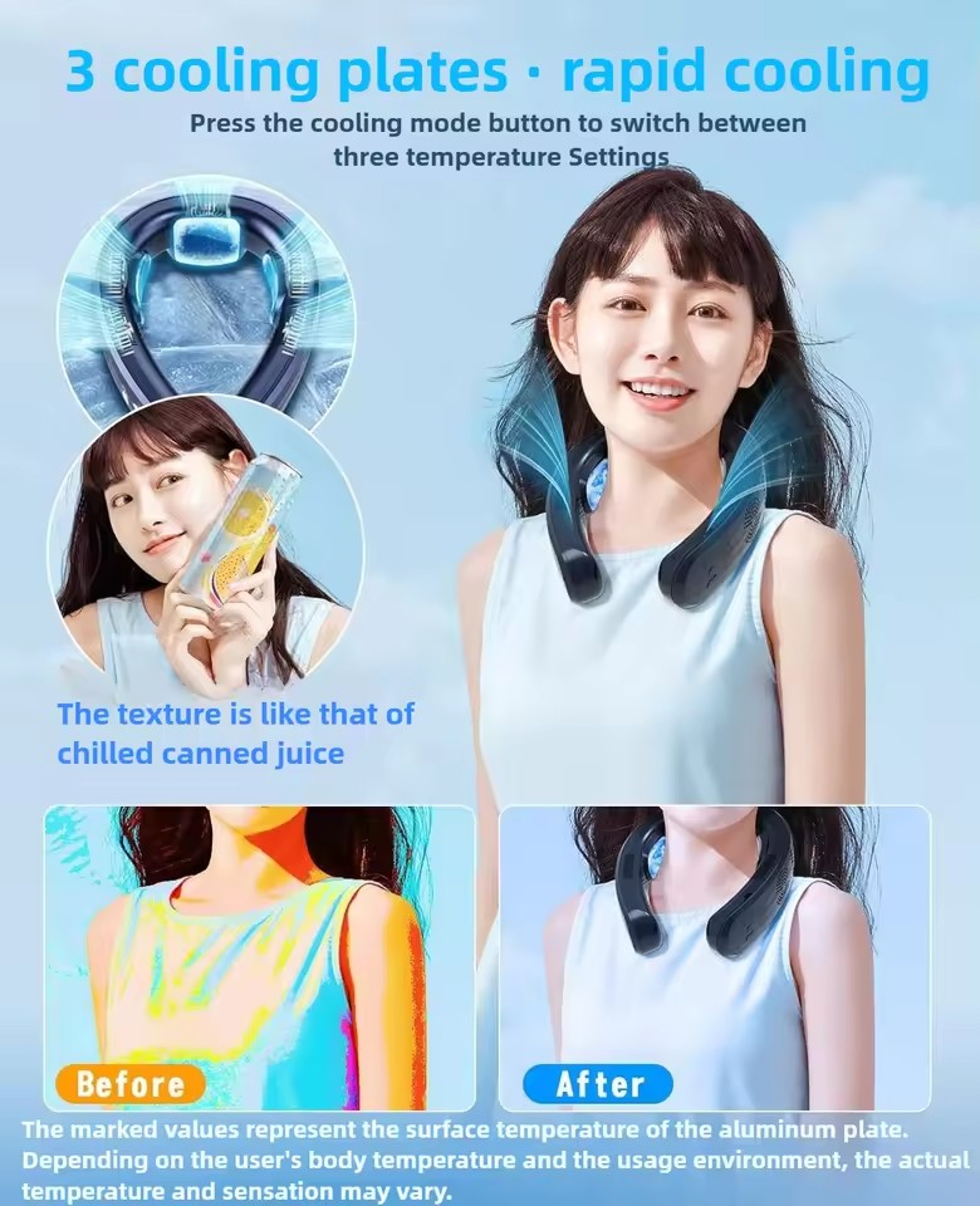Arctic Breeze Wearable Air Conditioner Rechargeable Neck Cooling Fan With 6000mAh Battery 3