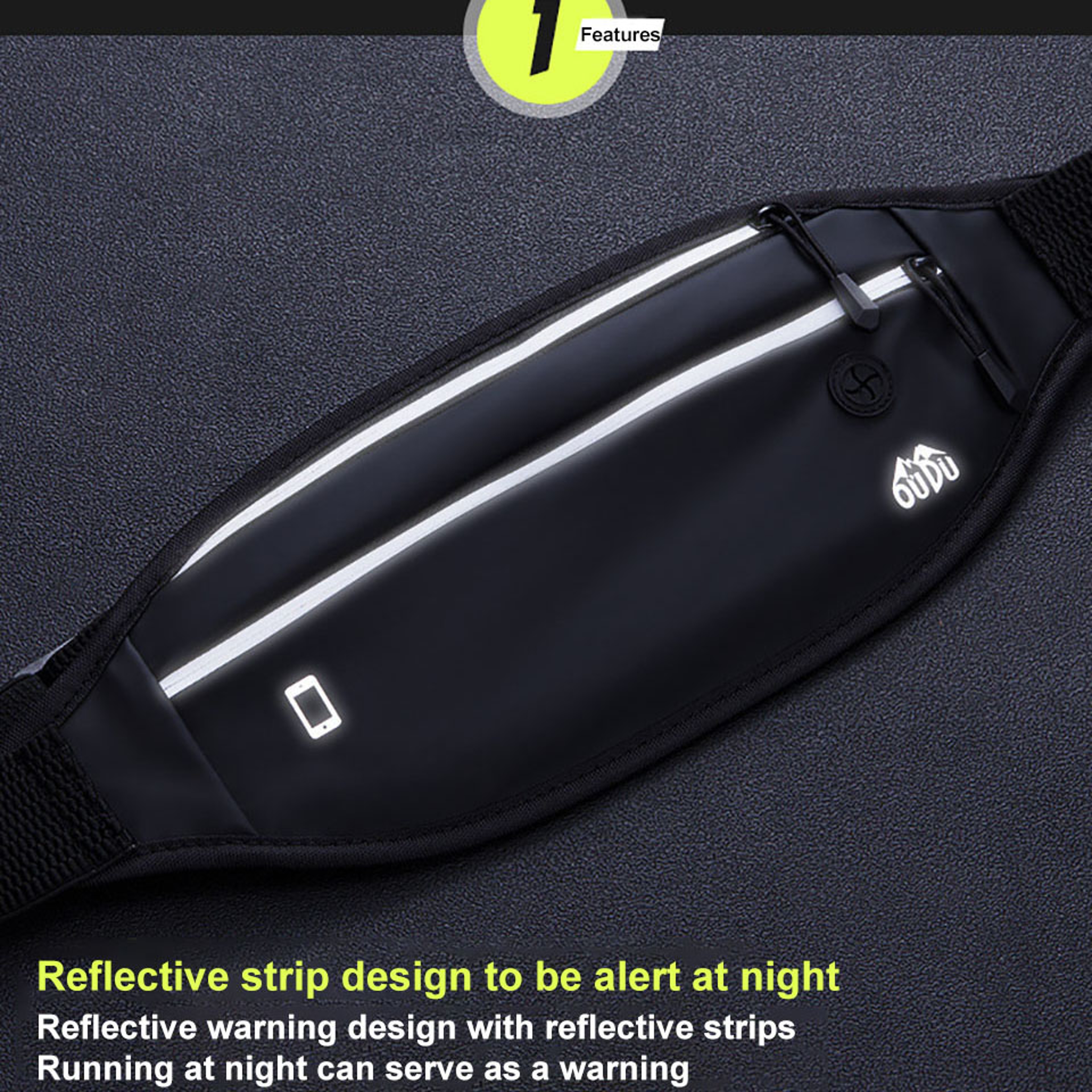 ActiveGuard Running Belt Waterproof Waist Bag With Double Zipper For Running Hiking  Travel 5