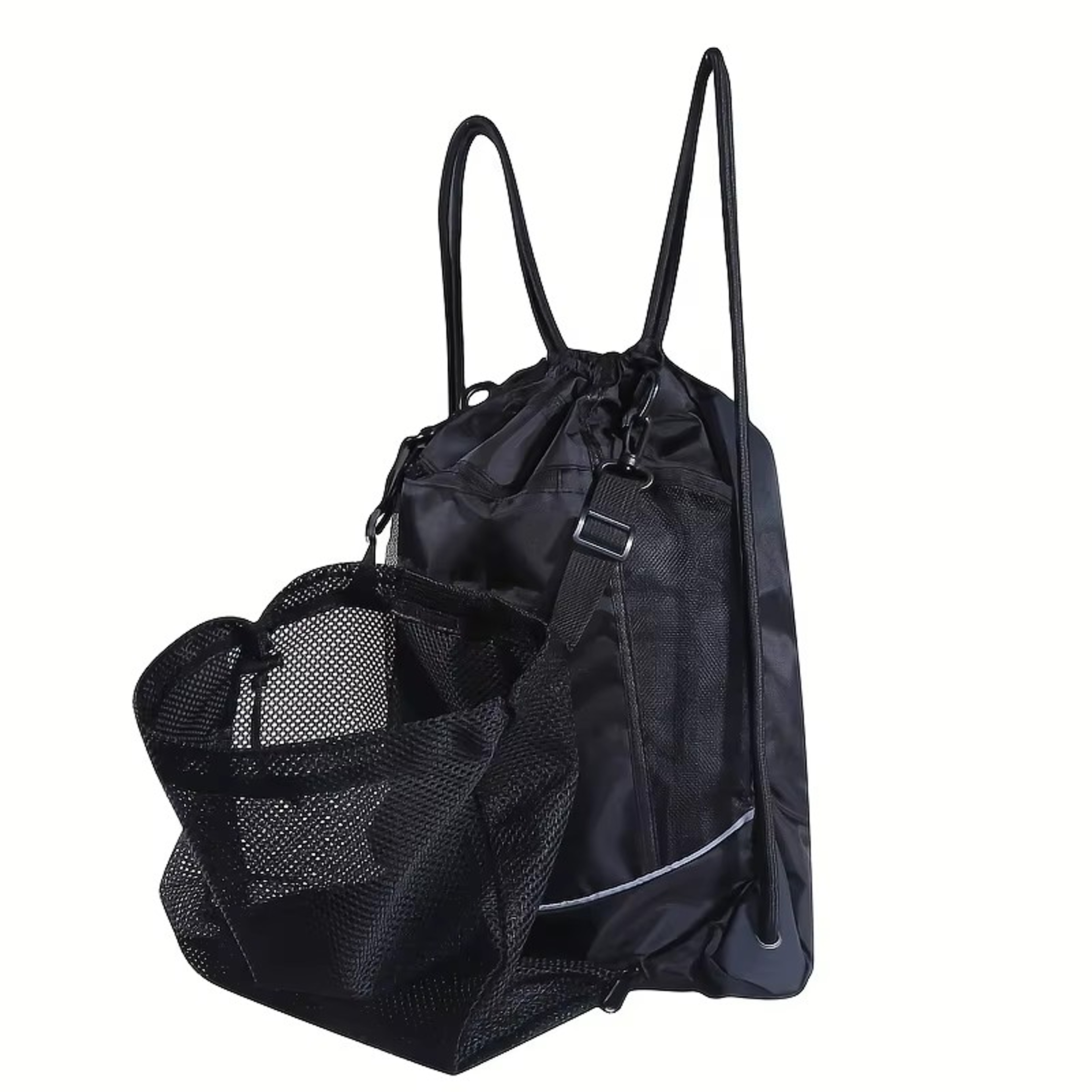 Portable Basketball Backpack Mesh Sports Equipment Bag With Drawstring Design 3