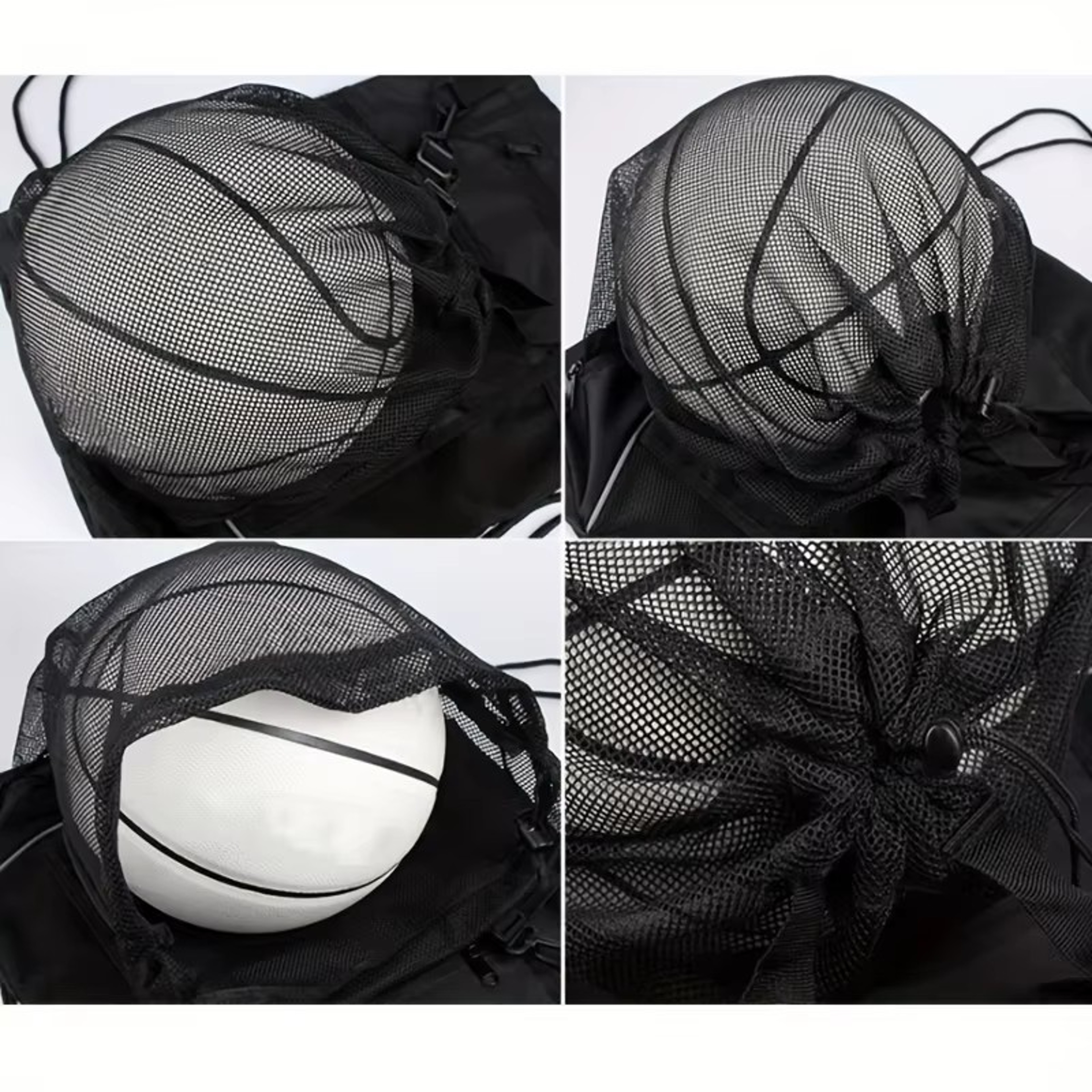 Portable Basketball Backpack Mesh Sports Equipment Bag With Drawstring Design 4