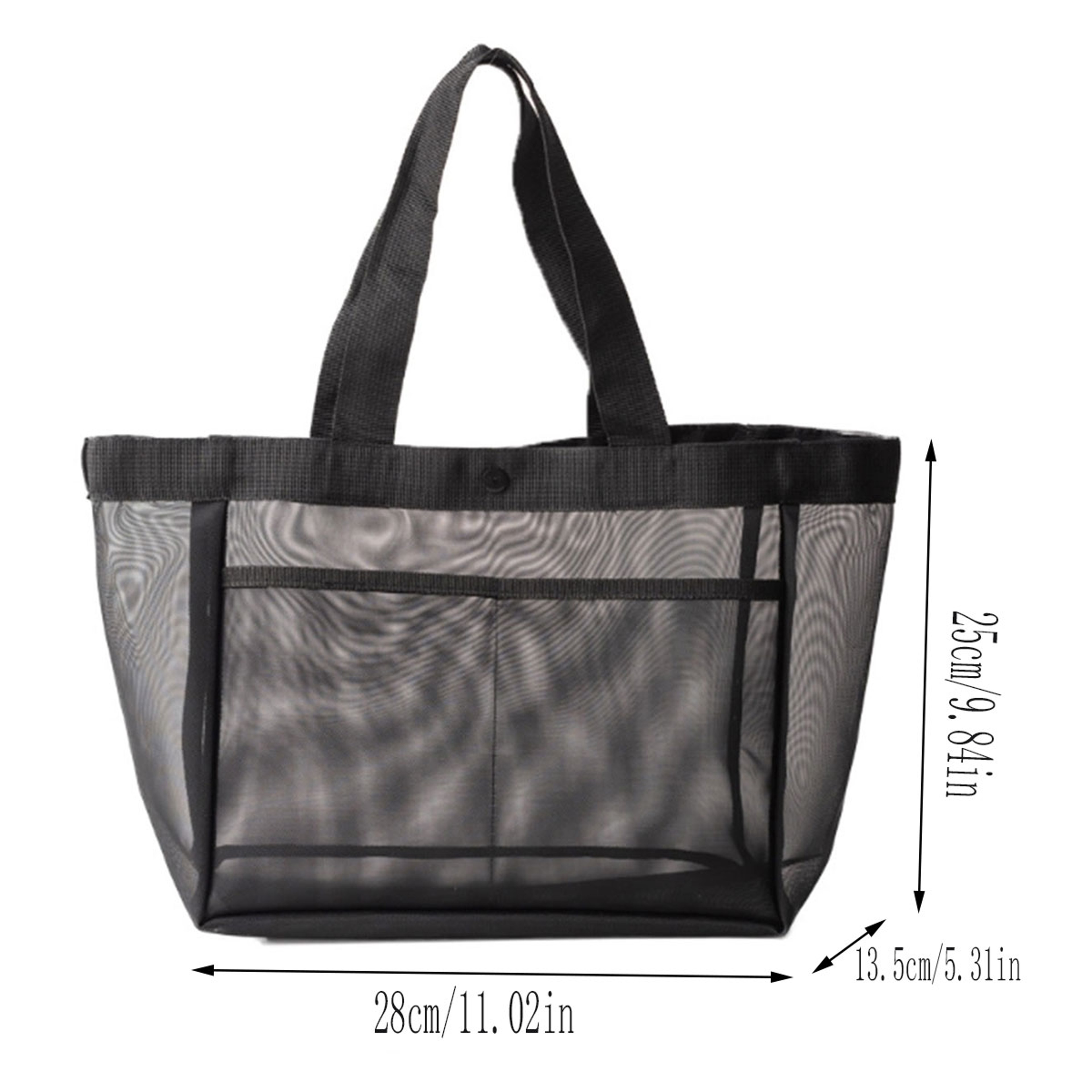 Transparent Mesh Beach Tote Bag Large Capacity Beach Shoulder Shopping Bag 2