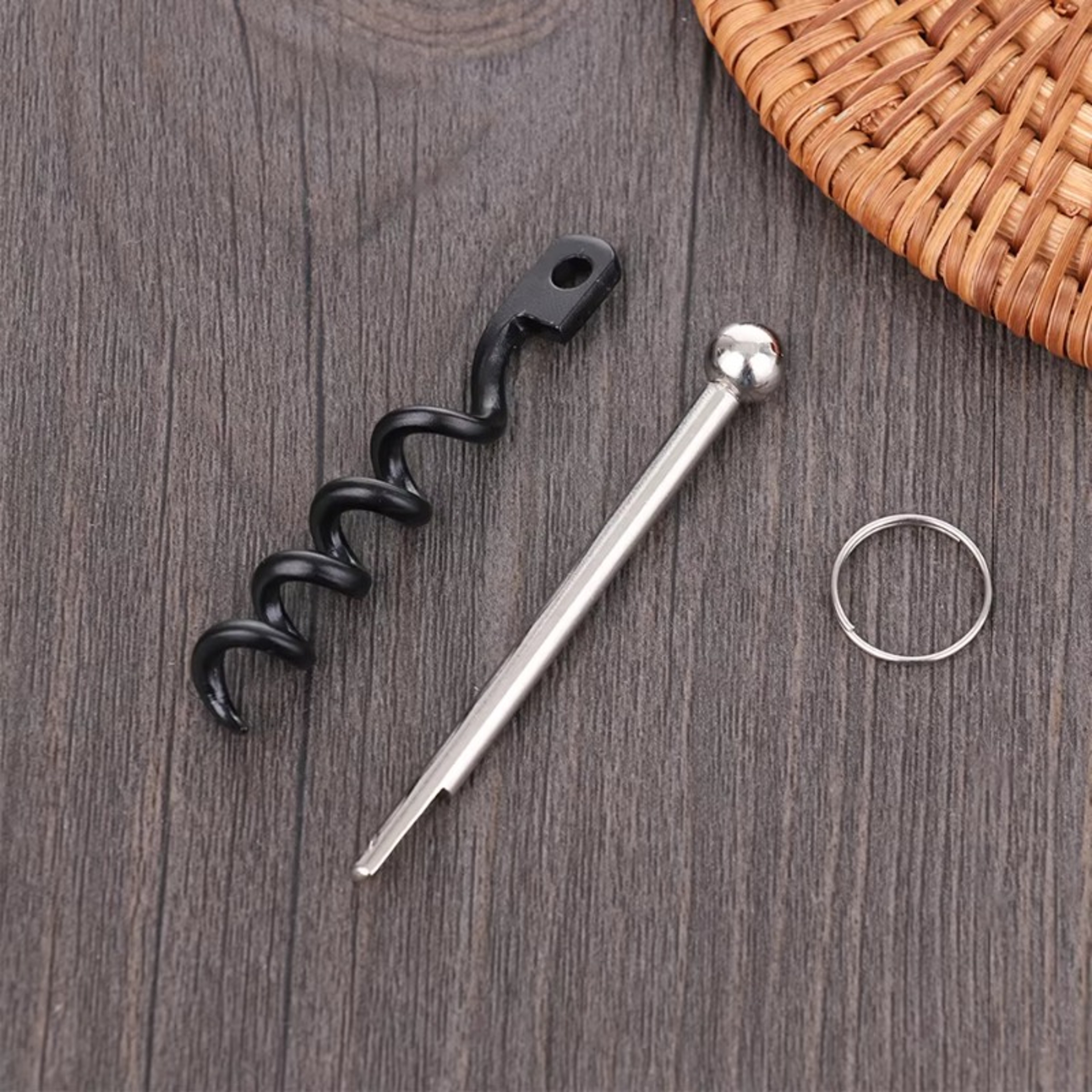 Compact EDC Bottle Opener Keychain With Mini Corkscrew For Camping And Everyday Carry 4