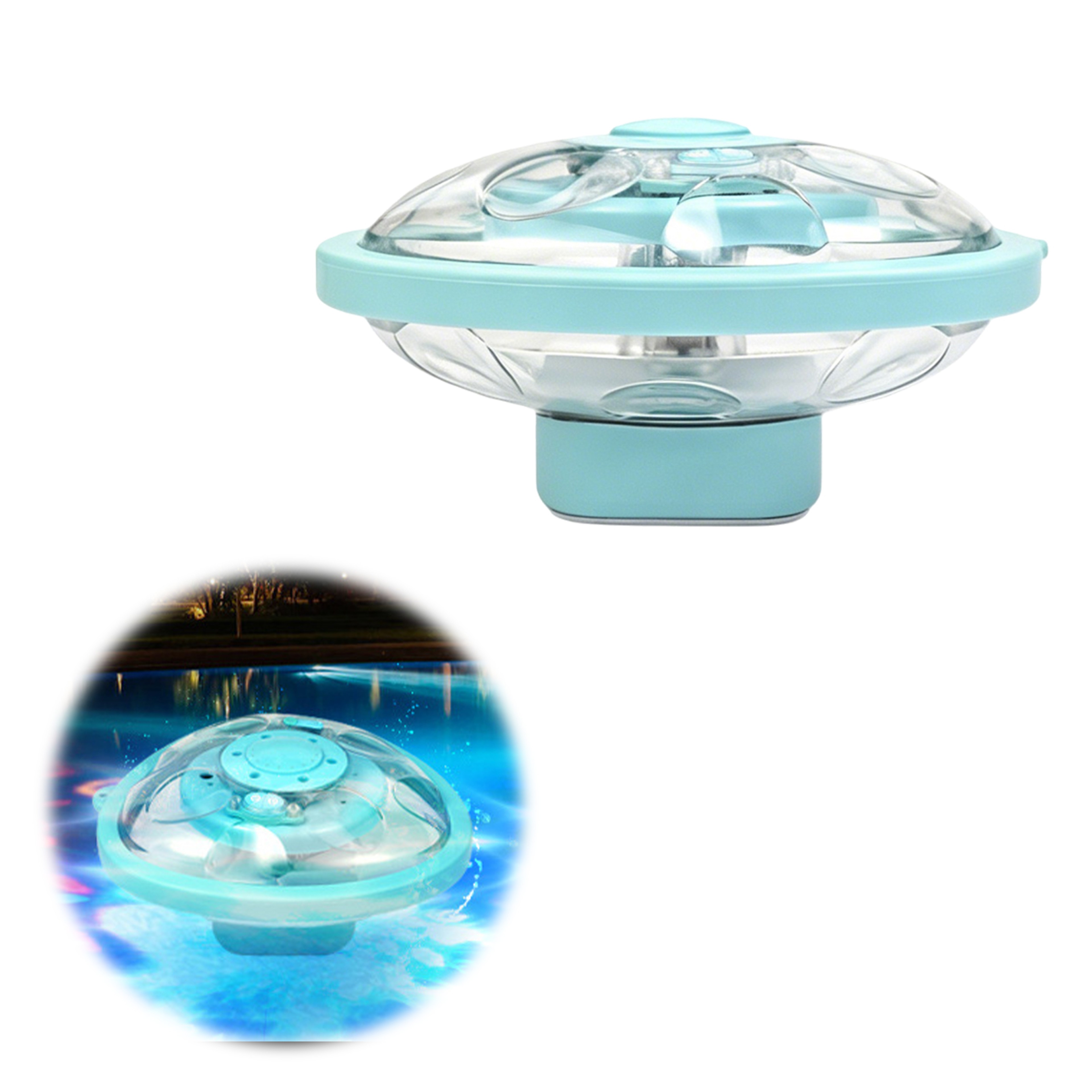 Rechargeable Pool Fountain with RGB Lights & Remote for Above Ground Pools – view 2