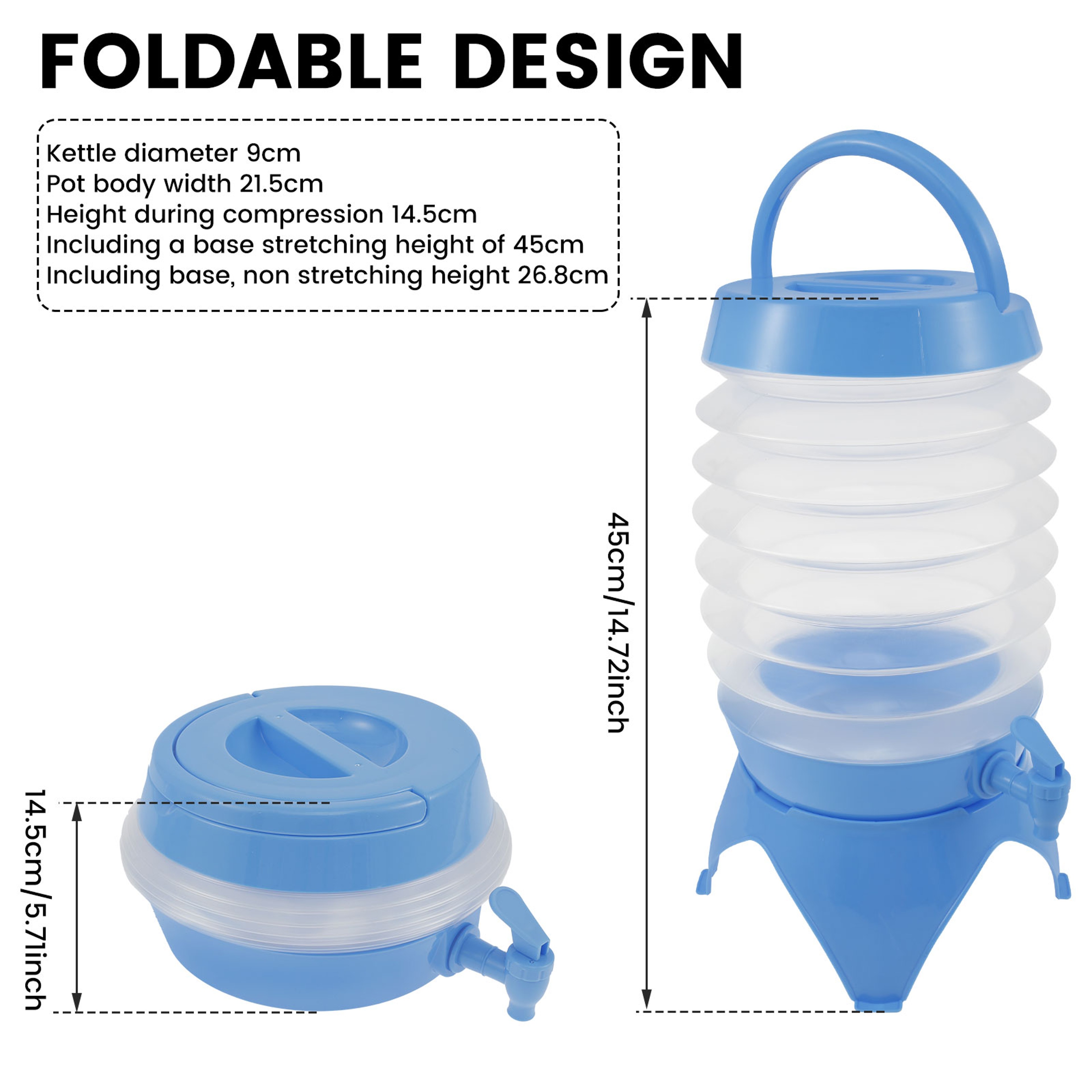 Collapsible Water Dispenser with Spigot Portable Camping Water Jug for Fridge and Outdoor Uses – view 6
