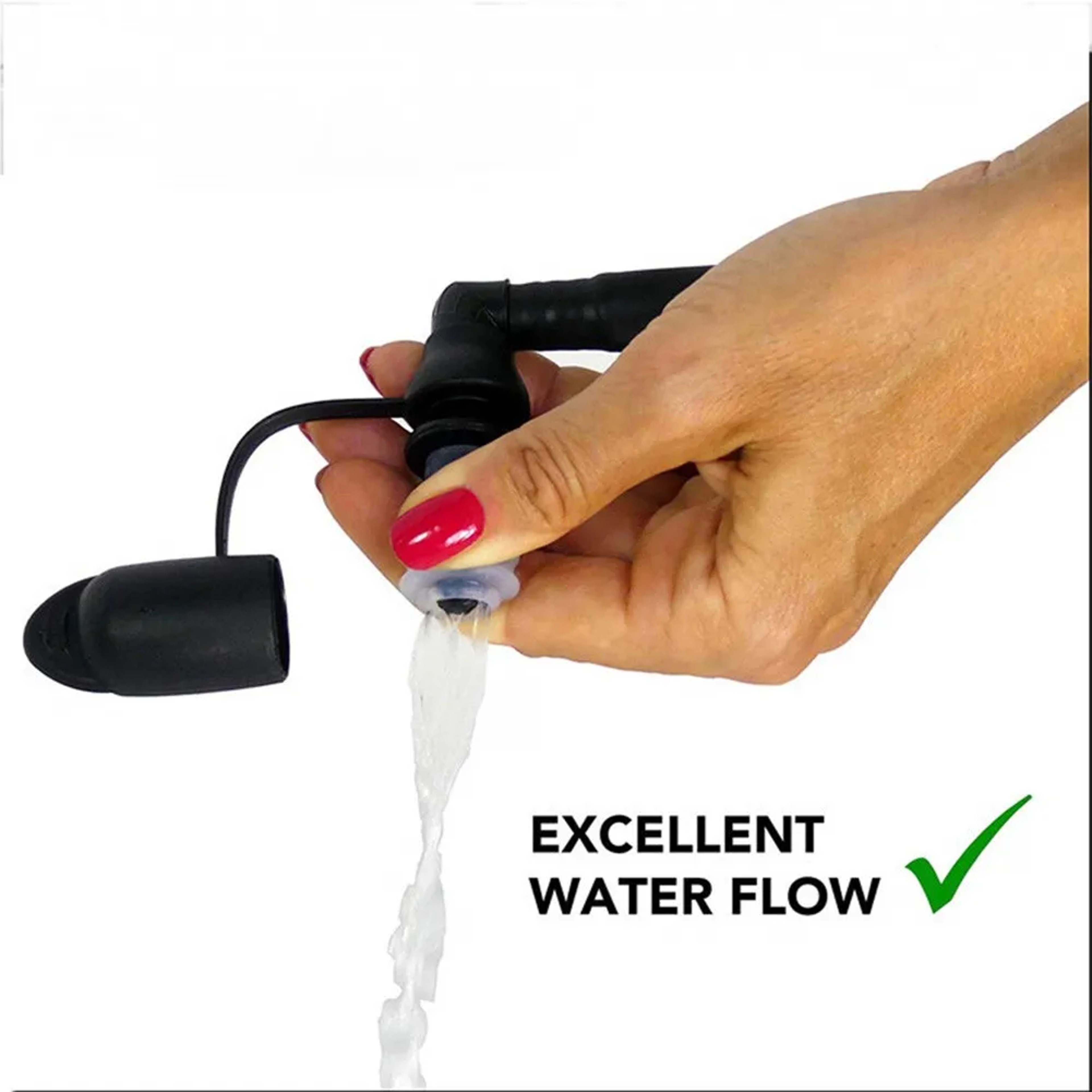 Outdoor Hydration Pack Bite Valve Replacement Mouthpiece with Dust Cover for Hiking Cycling & Camping – view 2