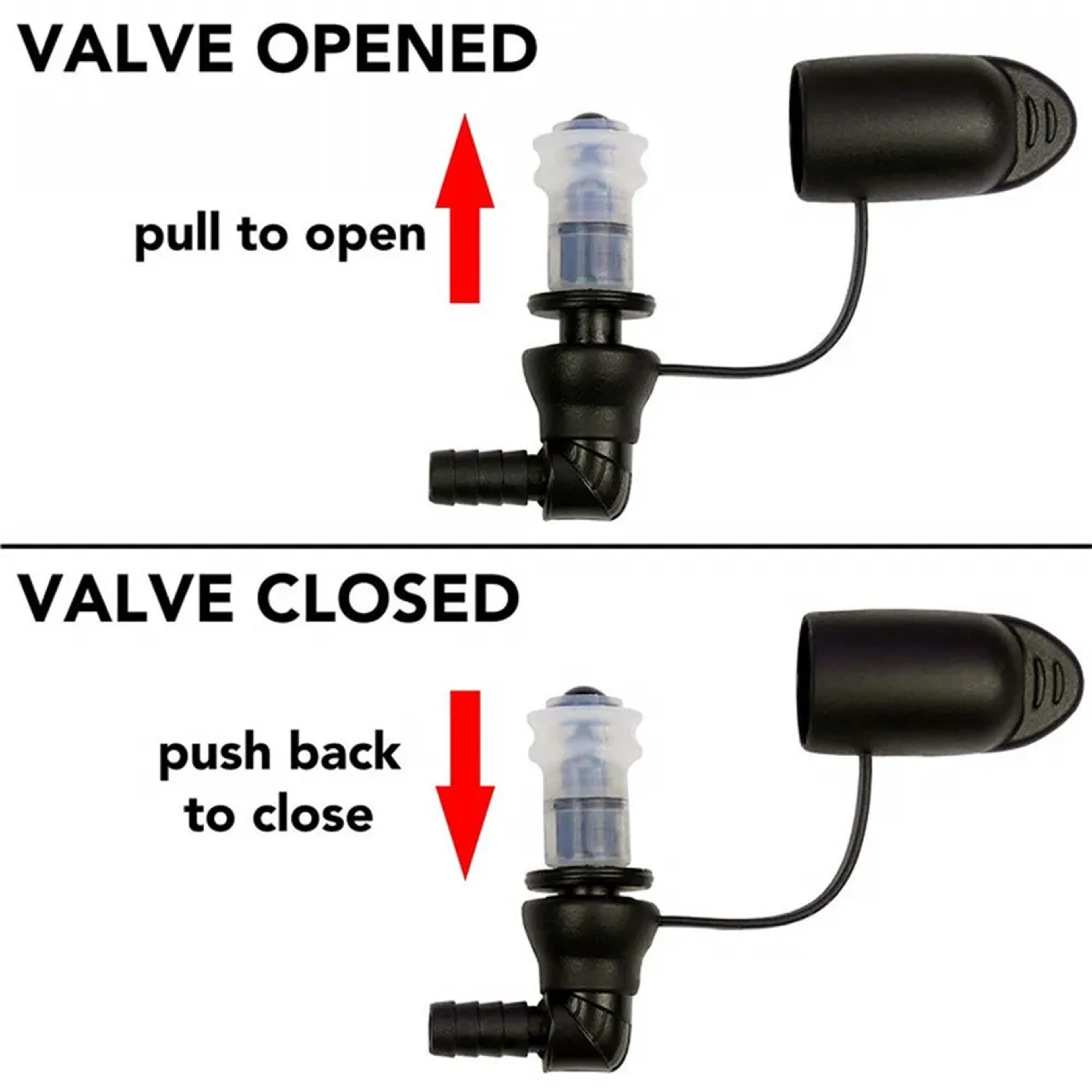 Outdoor Hydration Pack Bite Valve Replacement Mouthpiece with Dust Cover for Hiking Cycling & Camping – view 5