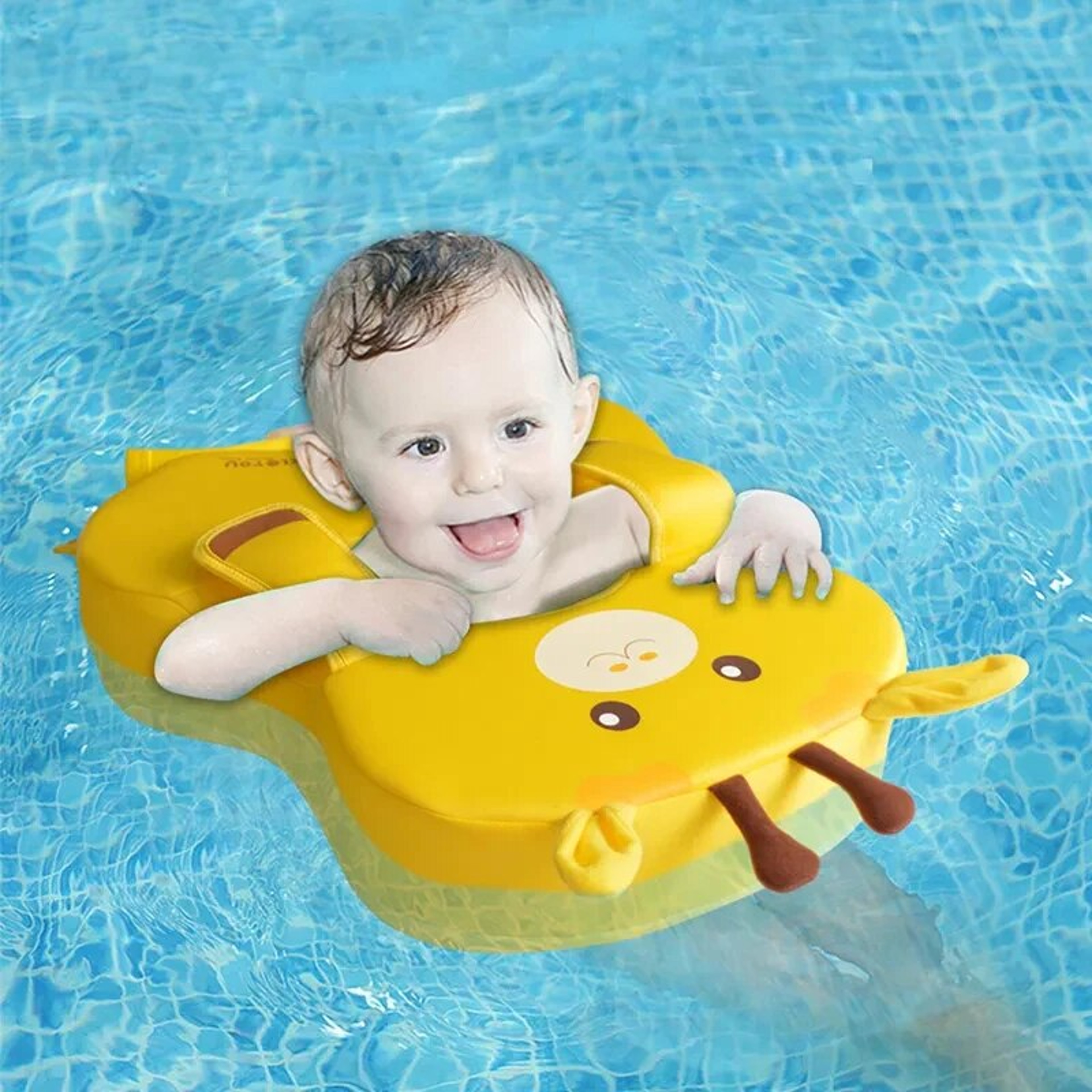 SafeSplash Baby Swim Float Non Inflatable Infant Swim Ring For Toddlers 636 Months 0