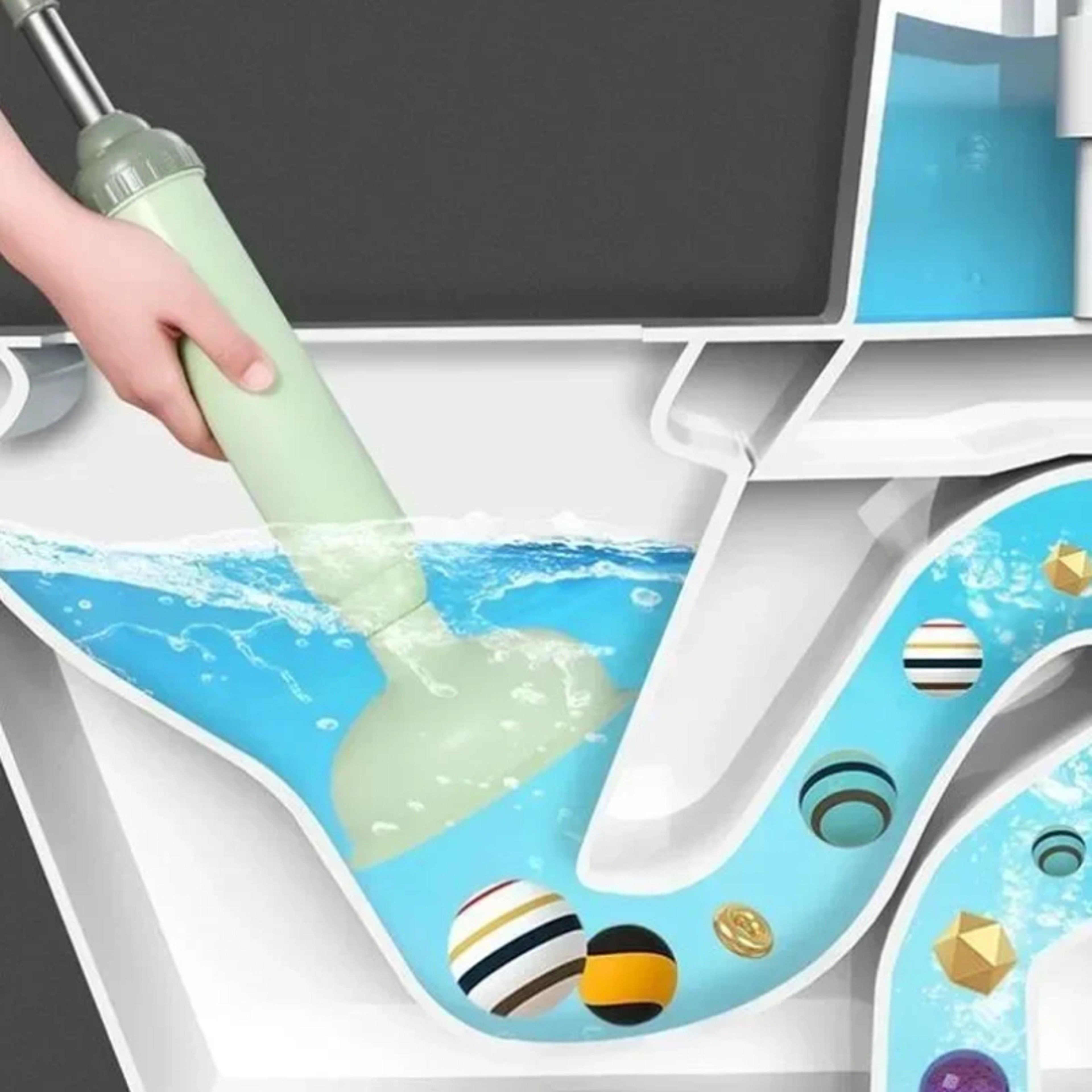 High Pressure Drain Cleaner Toilet Plunger For Bathroom Kitchen Sink Pipe Unclogging 0