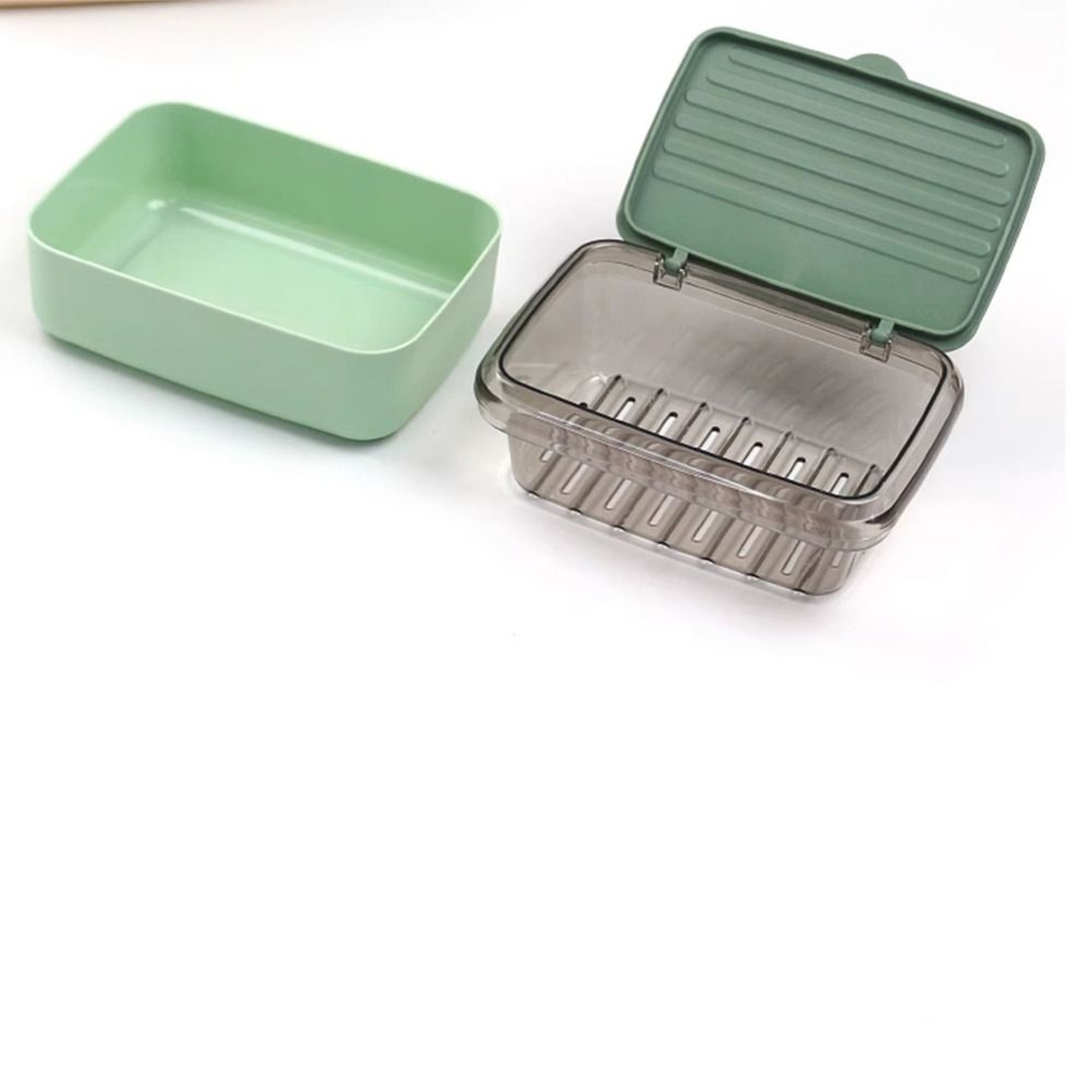 Travel Soap Case With Lid Portable Double Layer Soap Holder Storage Box For Home  Camping 2