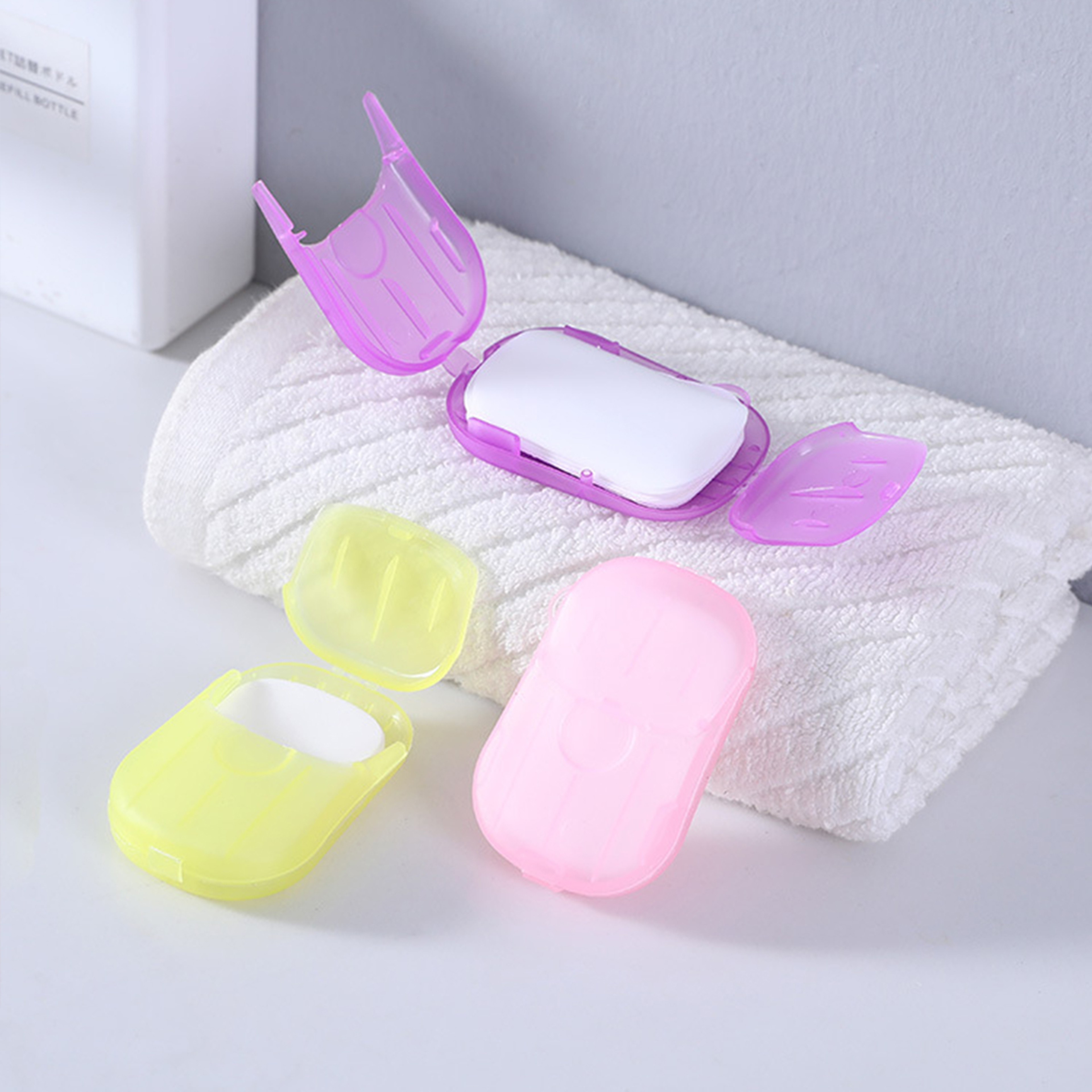 Portable Paper Soap Sheets With Travel Soap Case Mini Soap Dispenser For Camping Hiking  Travel 3