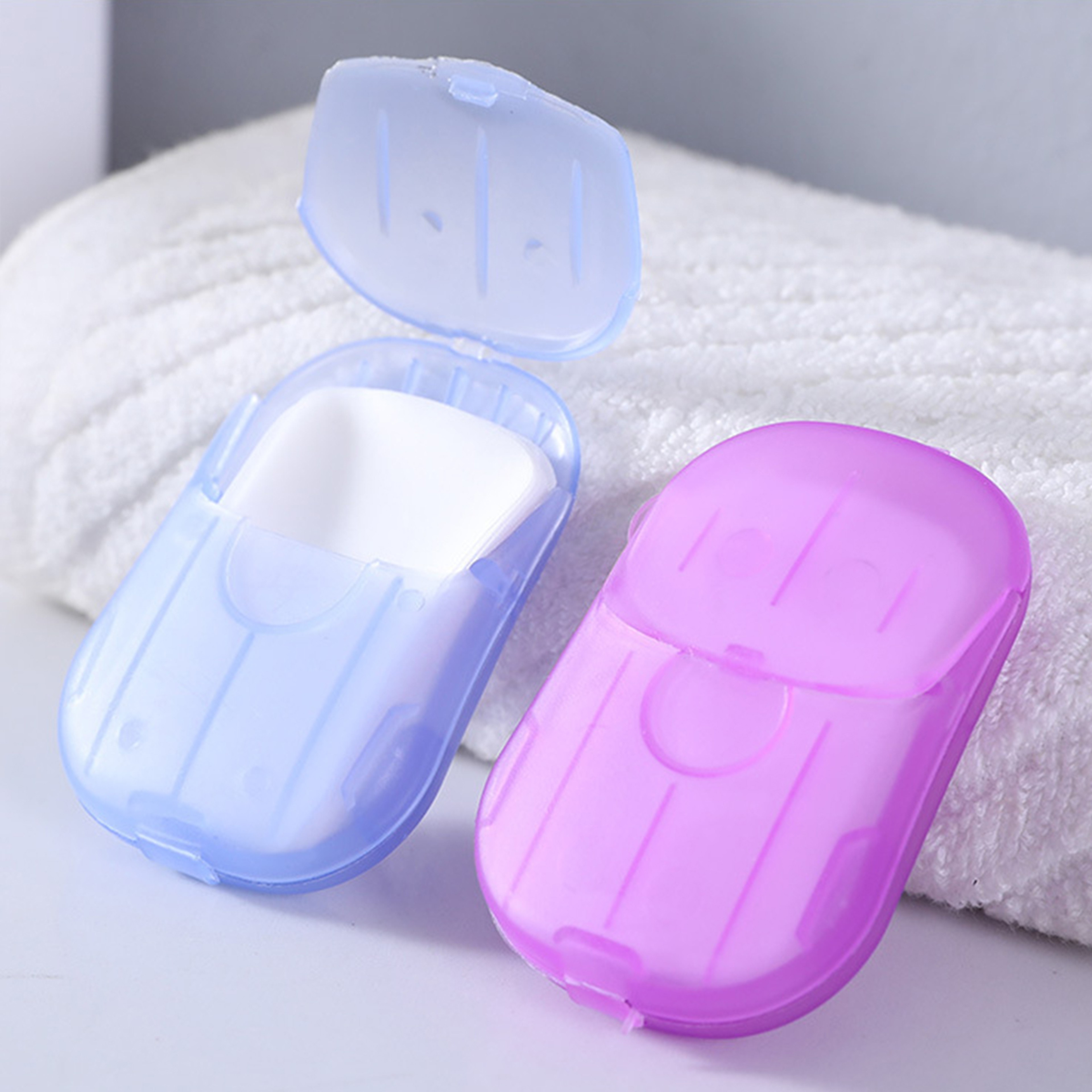 Portable Paper Soap Sheets With Travel Soap Case Mini Soap Dispenser For Camping Hiking  Travel 4