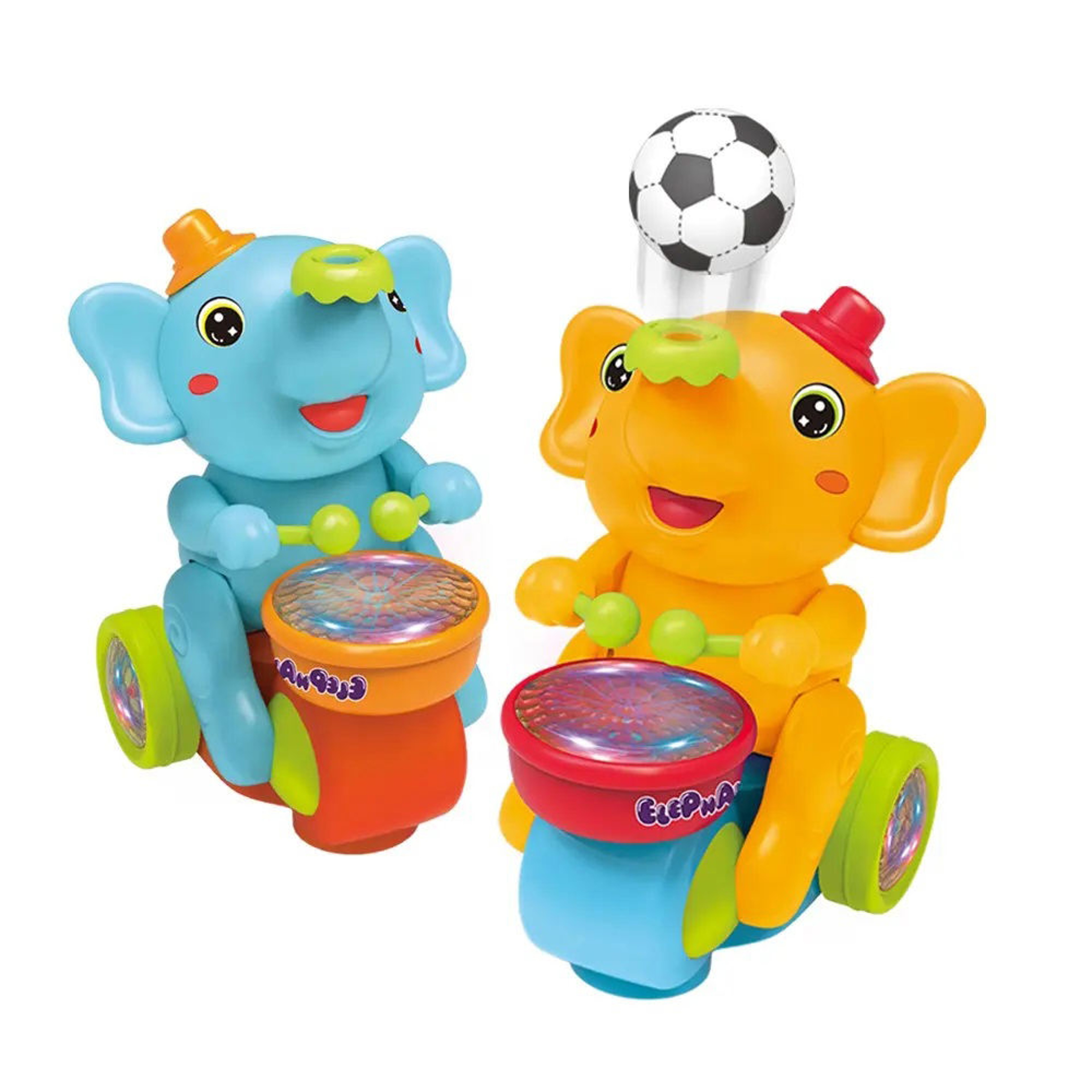 Musical Elephant Baby Crawling Toy With Floating Ball LED Lights  Interactive Sensory Play 0