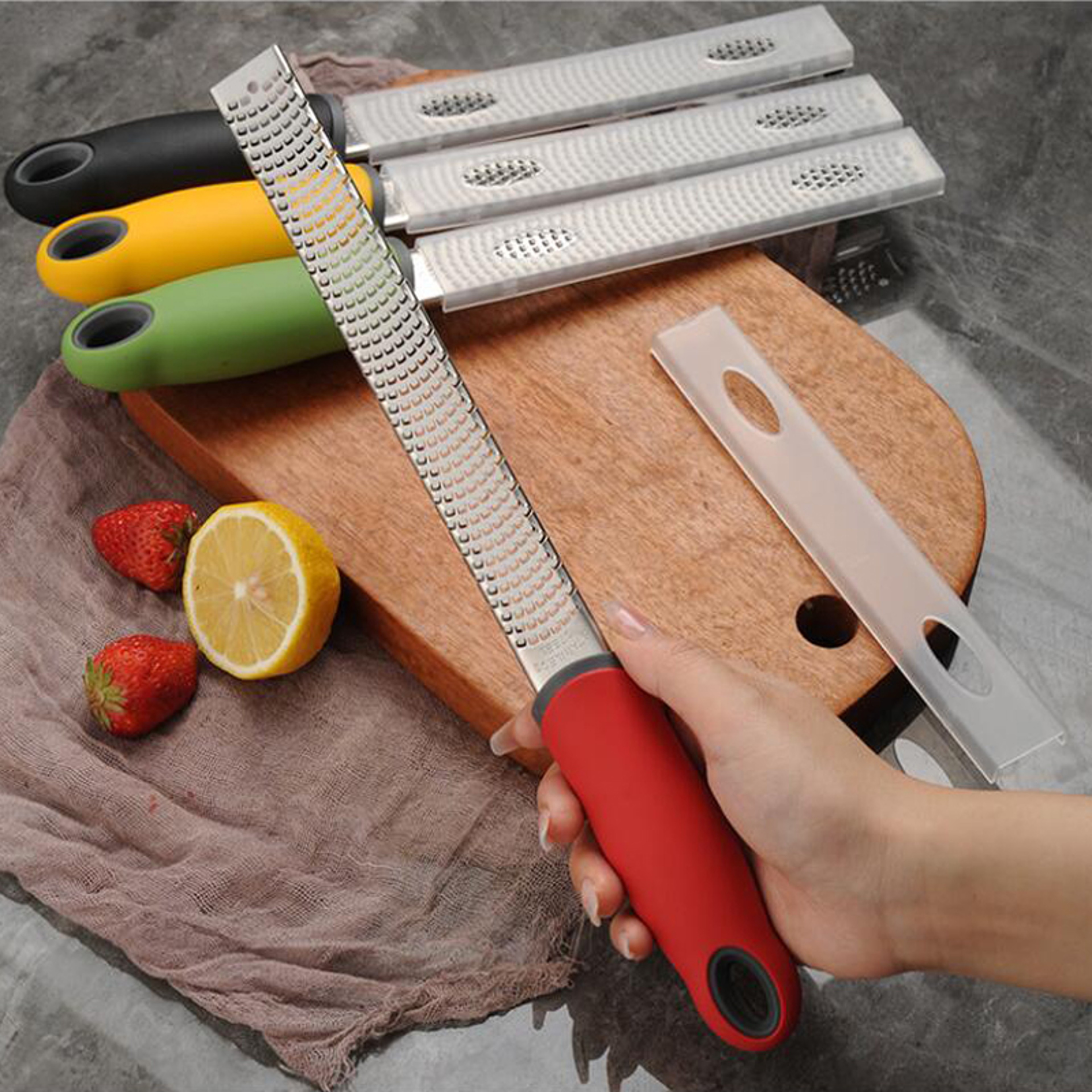 Premium Cheese Grater & Lemon Zester with Protective Cover Stainless Steel Kitchen Grater – view 1