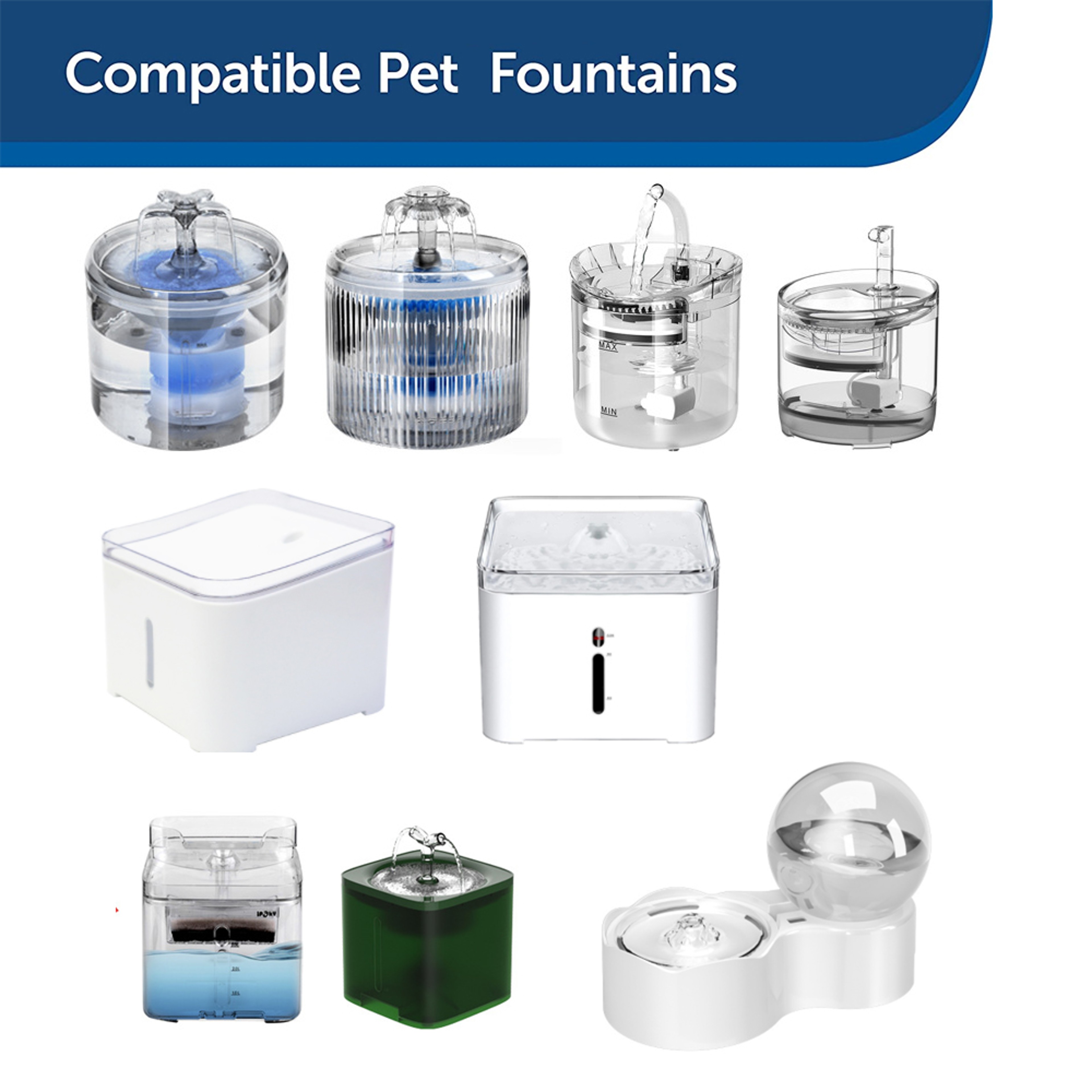 Smart Cat Fountain Pump LED Replacement Water Pump For Pet Drinking Fountains  Fish Tanks 6
