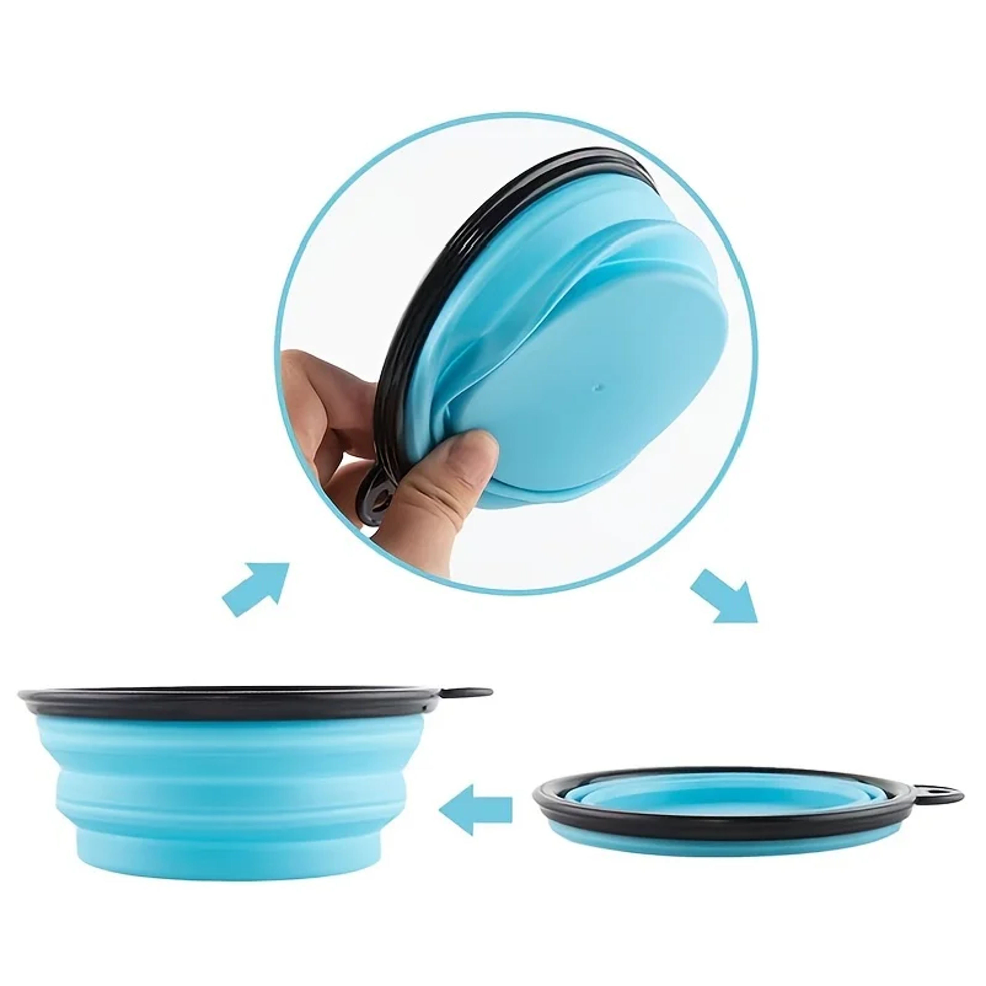 Collapsible Pet Travel Bowl Portable Silicone Dog  Cat Food Water Bowl 5