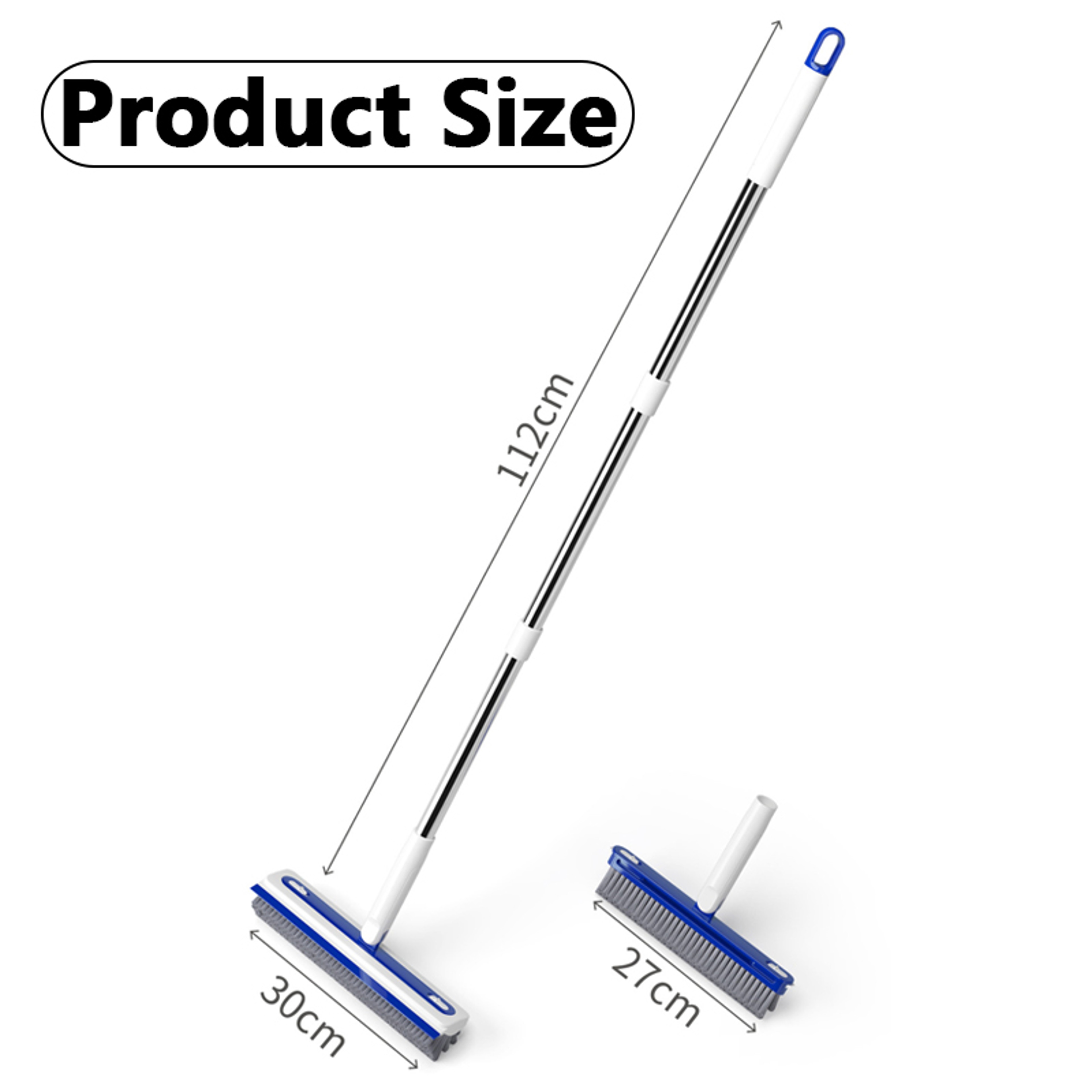 Floor Scrub Brush with Long Handle, Tile Scrub Brush & Floor Squeegee – view 6