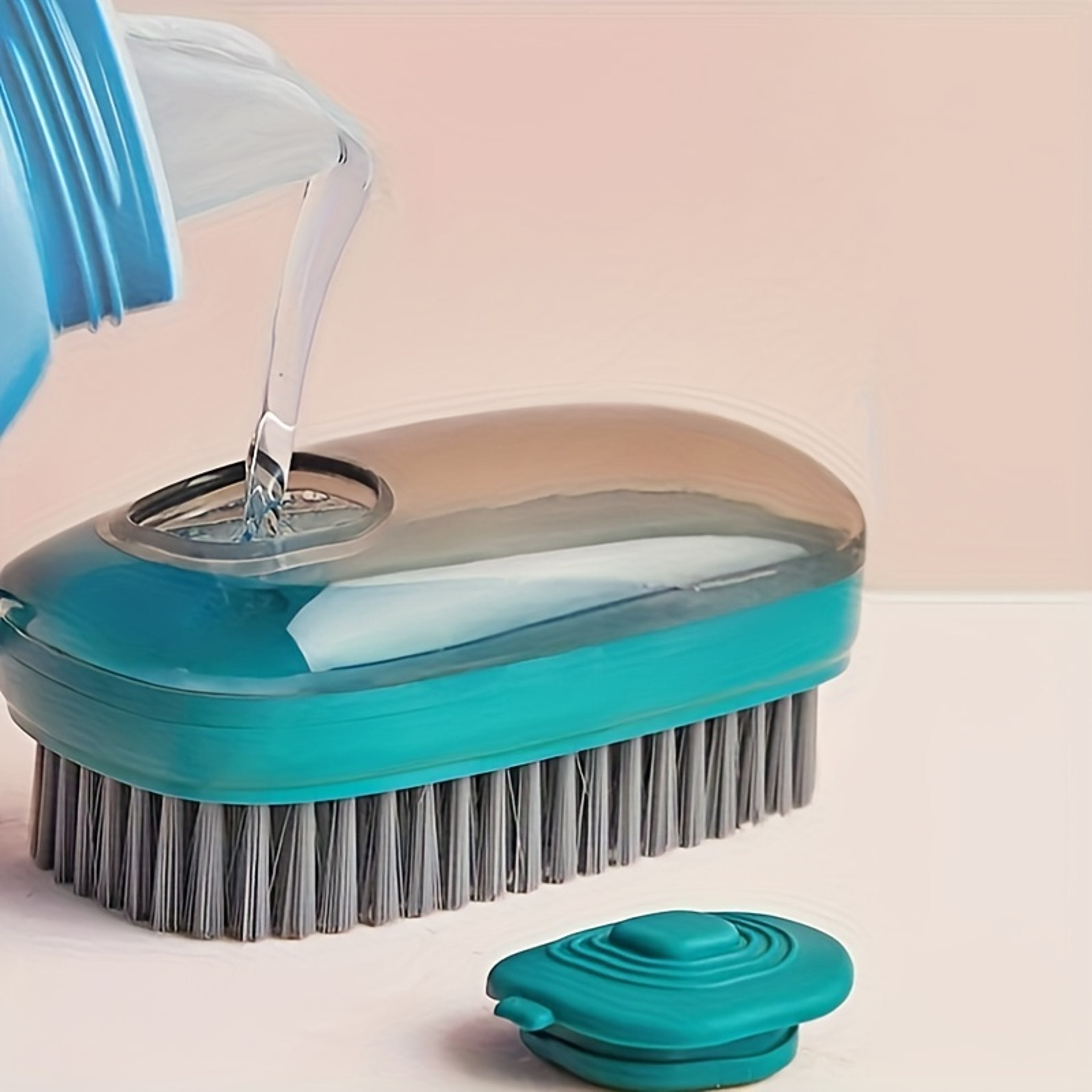 Liquid Dispensing Shoe Cleaning Brush with Soft Bristles for Shoes, Sneakers & Household Cleaning – view 1