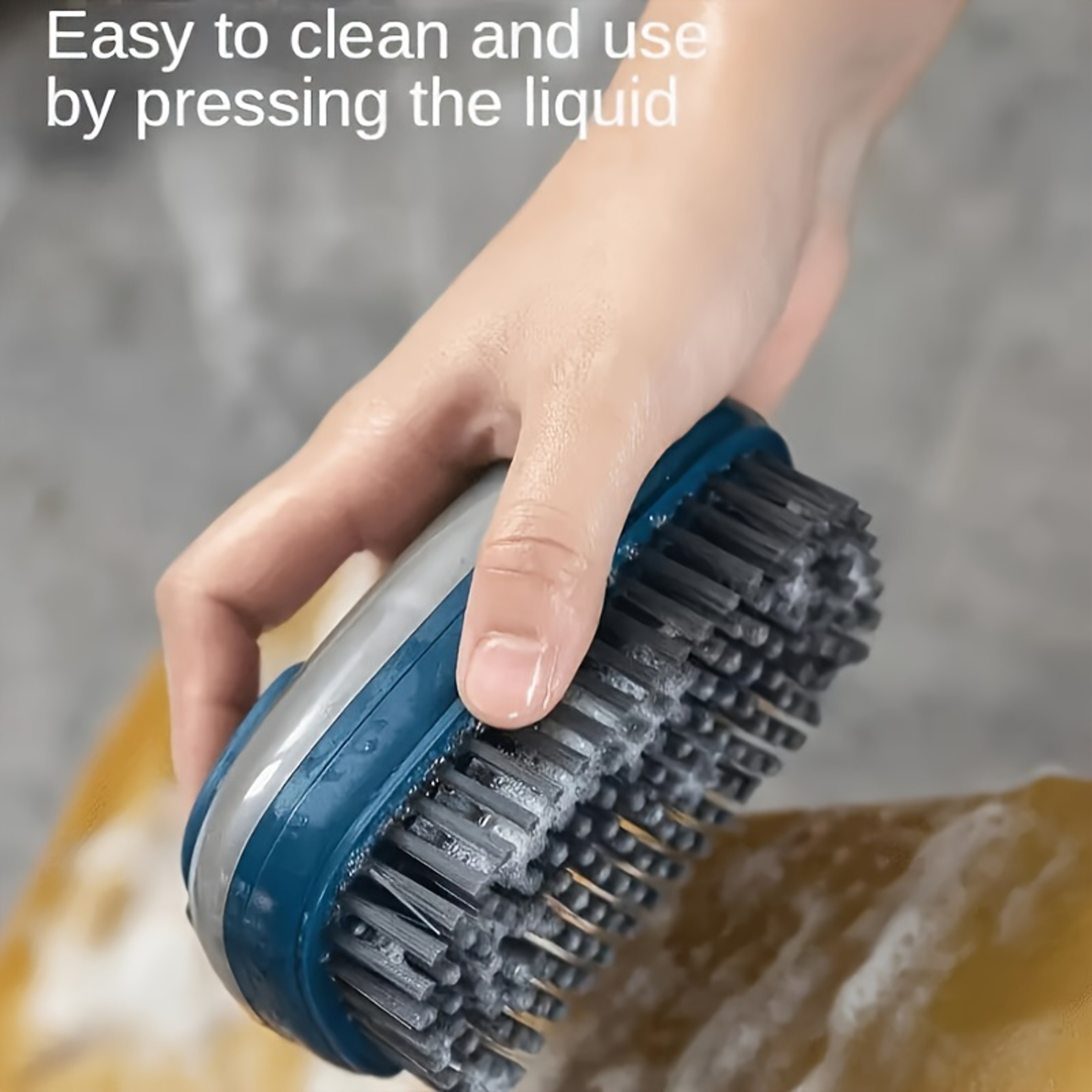 Liquid Dispensing Shoe Cleaning Brush with Soft Bristles for Shoes, Sneakers & Household Cleaning – view 2