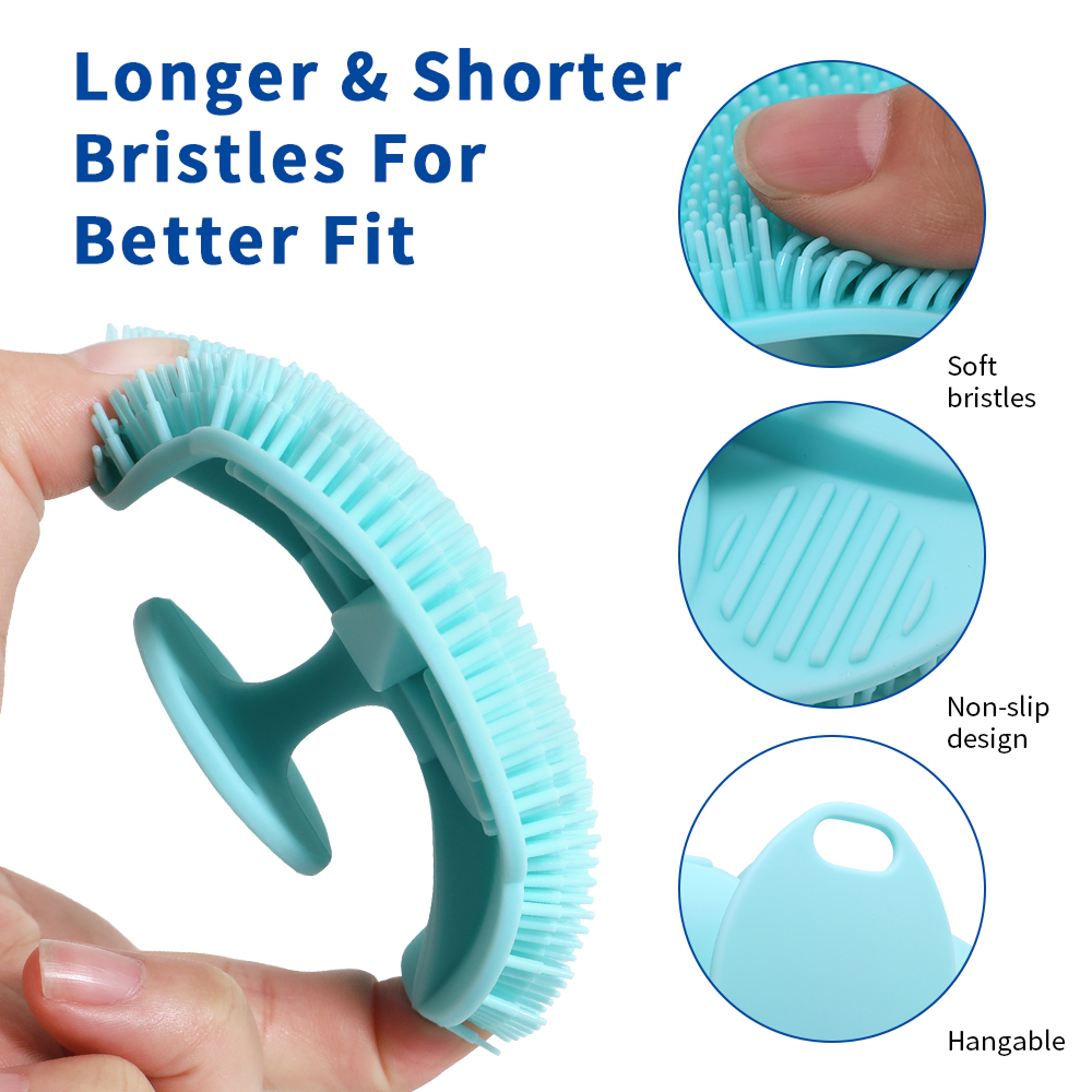 Silicone Body Scrubber  Scalp Massage Brush For Deep Cleansing And Gentle Exfoliation 2