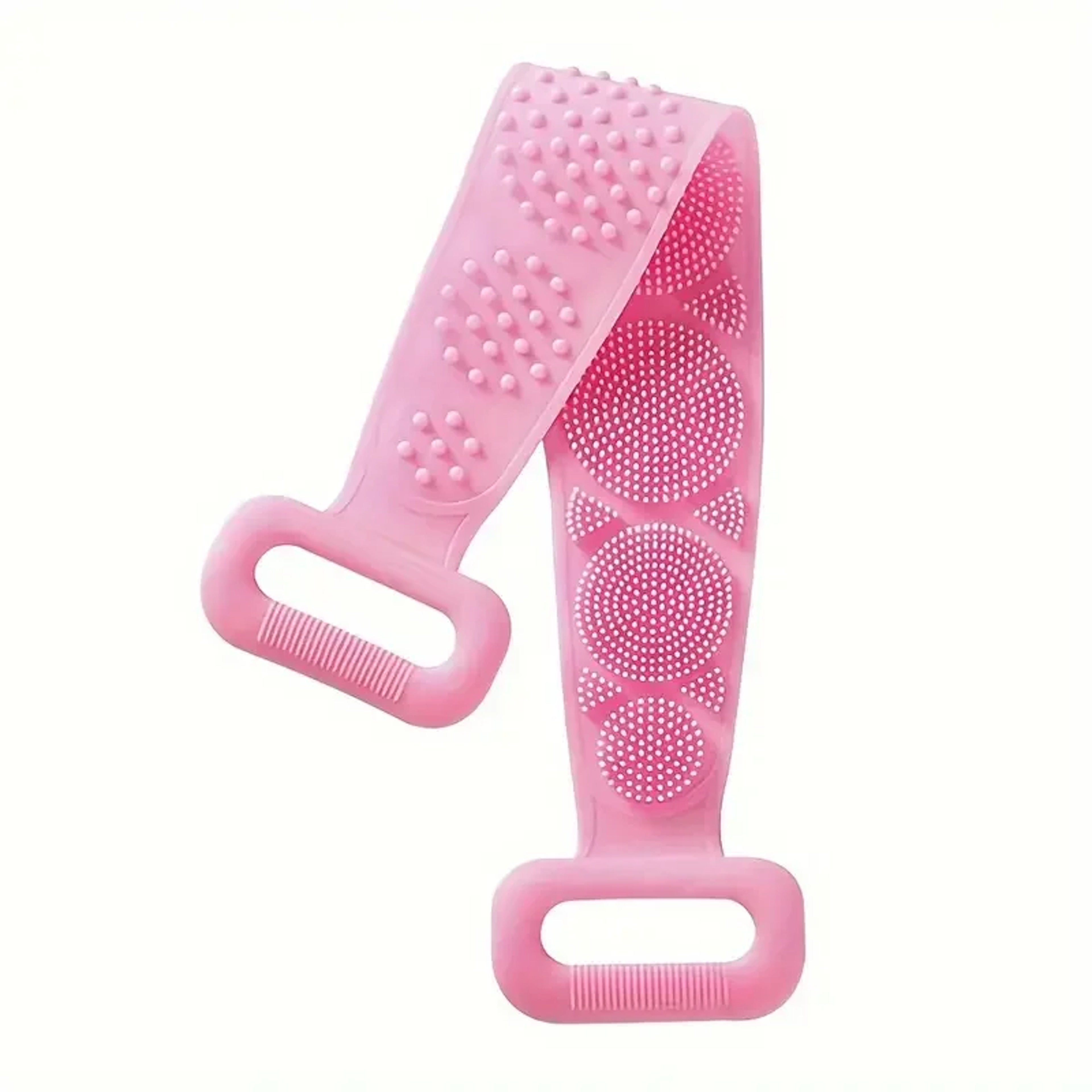 FlexClean Silicone Body Scrubber Exfoliating Bath Brush With Back Strap 6