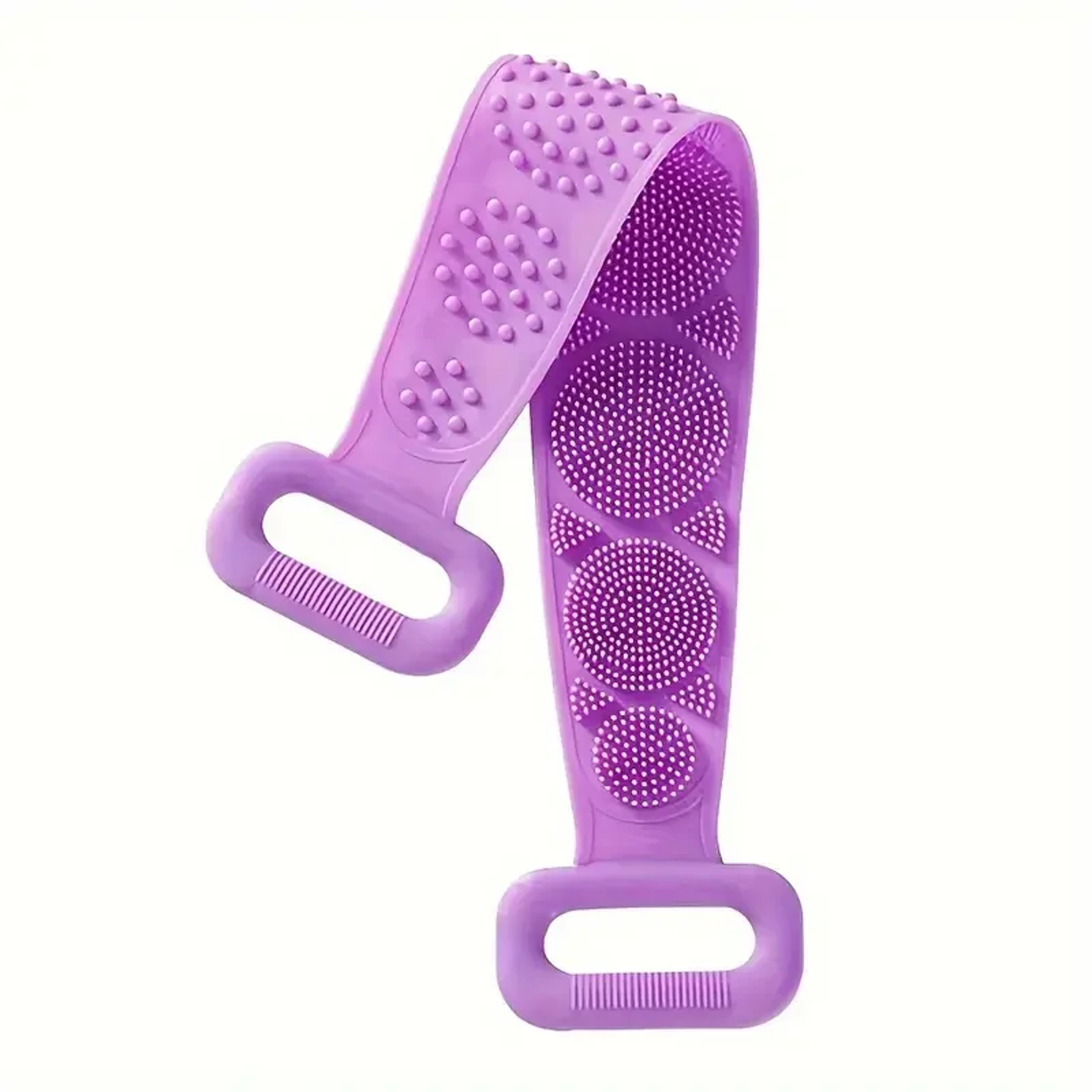 FlexClean Silicone Body Scrubber Exfoliating Bath Brush With Back Strap 7