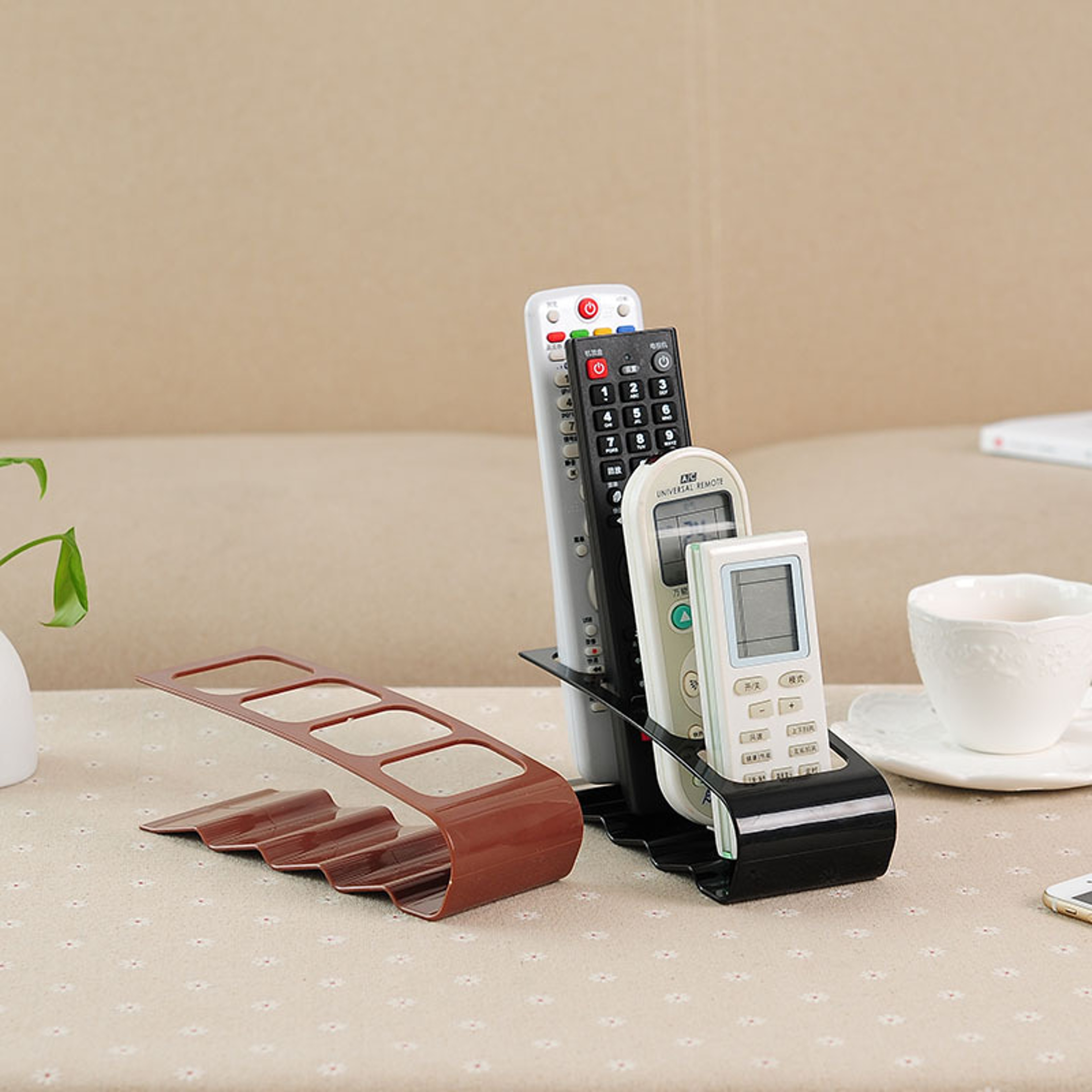 4 Slot Remote Control Organizer Desktop Storage Rack & TV Remote Holder – view 3