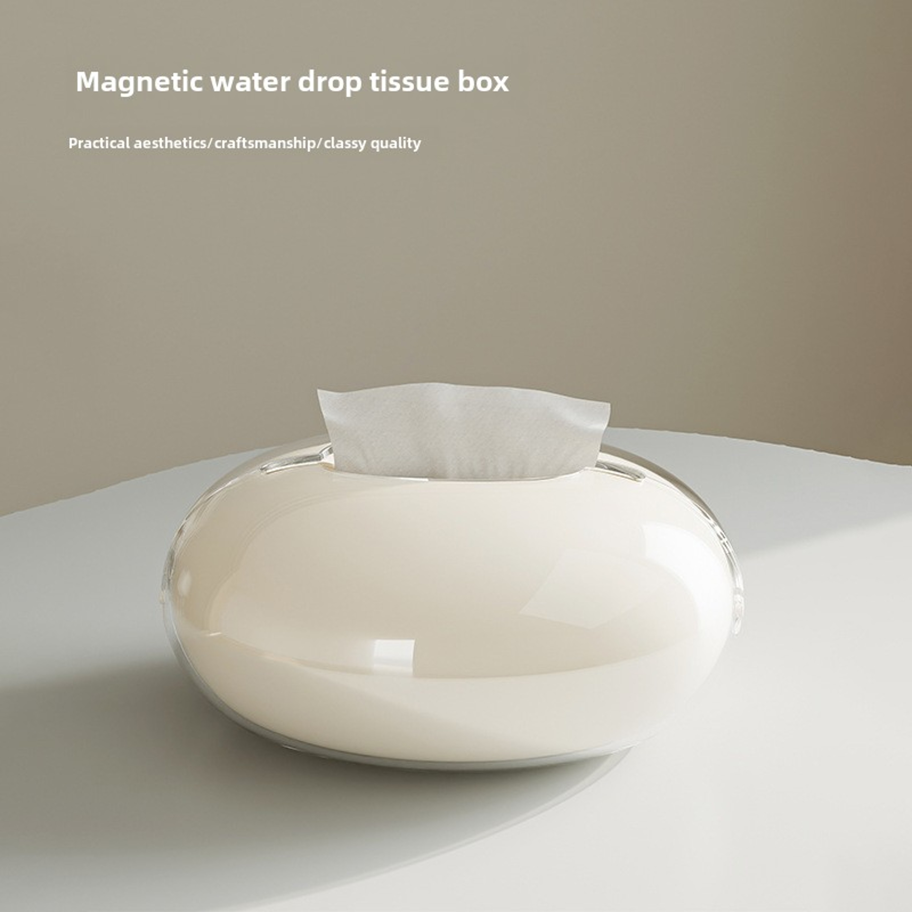 Pebble Tissue Box Decorative Cover Modern Coffee Table Tissue Box Holder 1