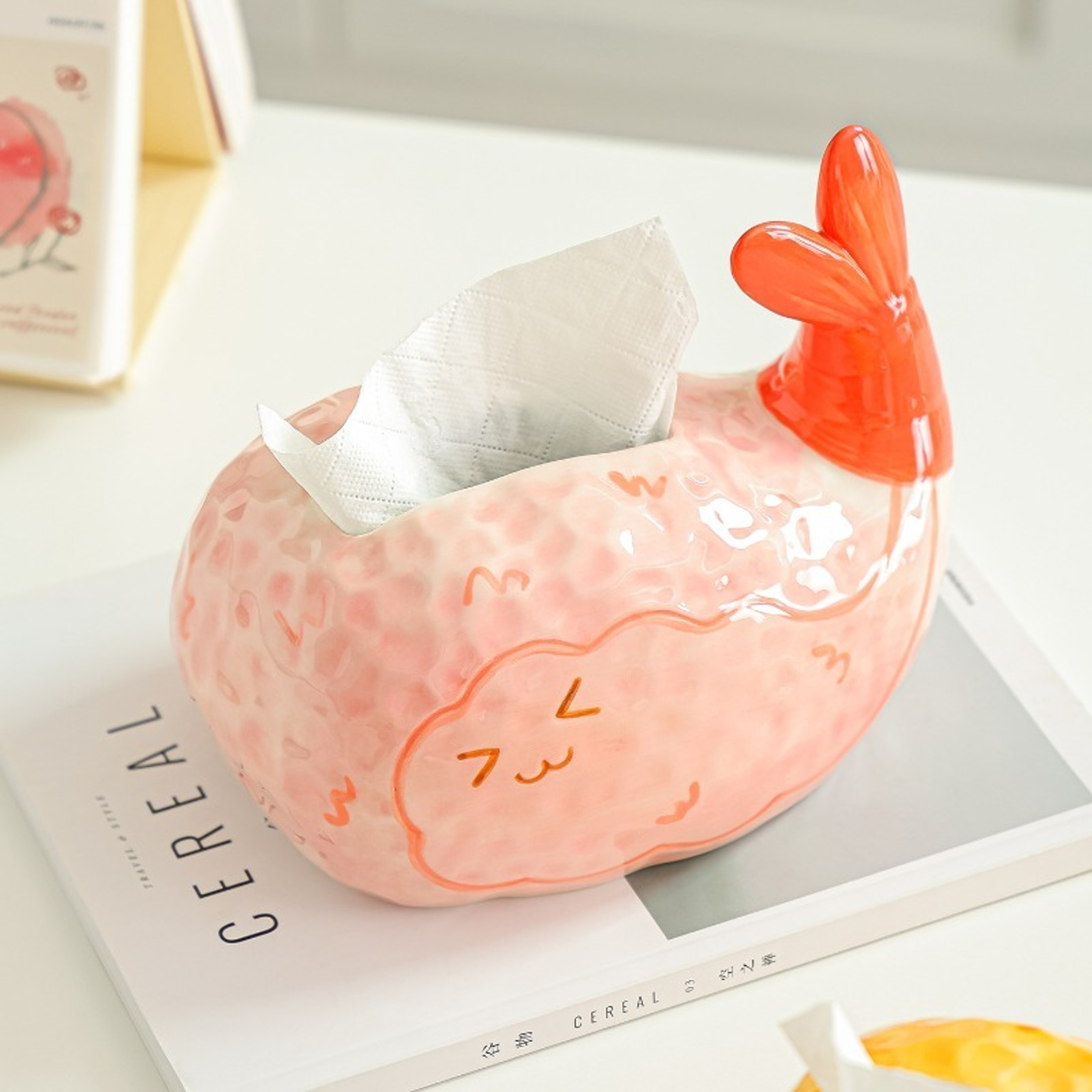 Japanese Ceramic Tissue Box Decorative Tissue Box Cover For Living Room  Modern Home Decor 2