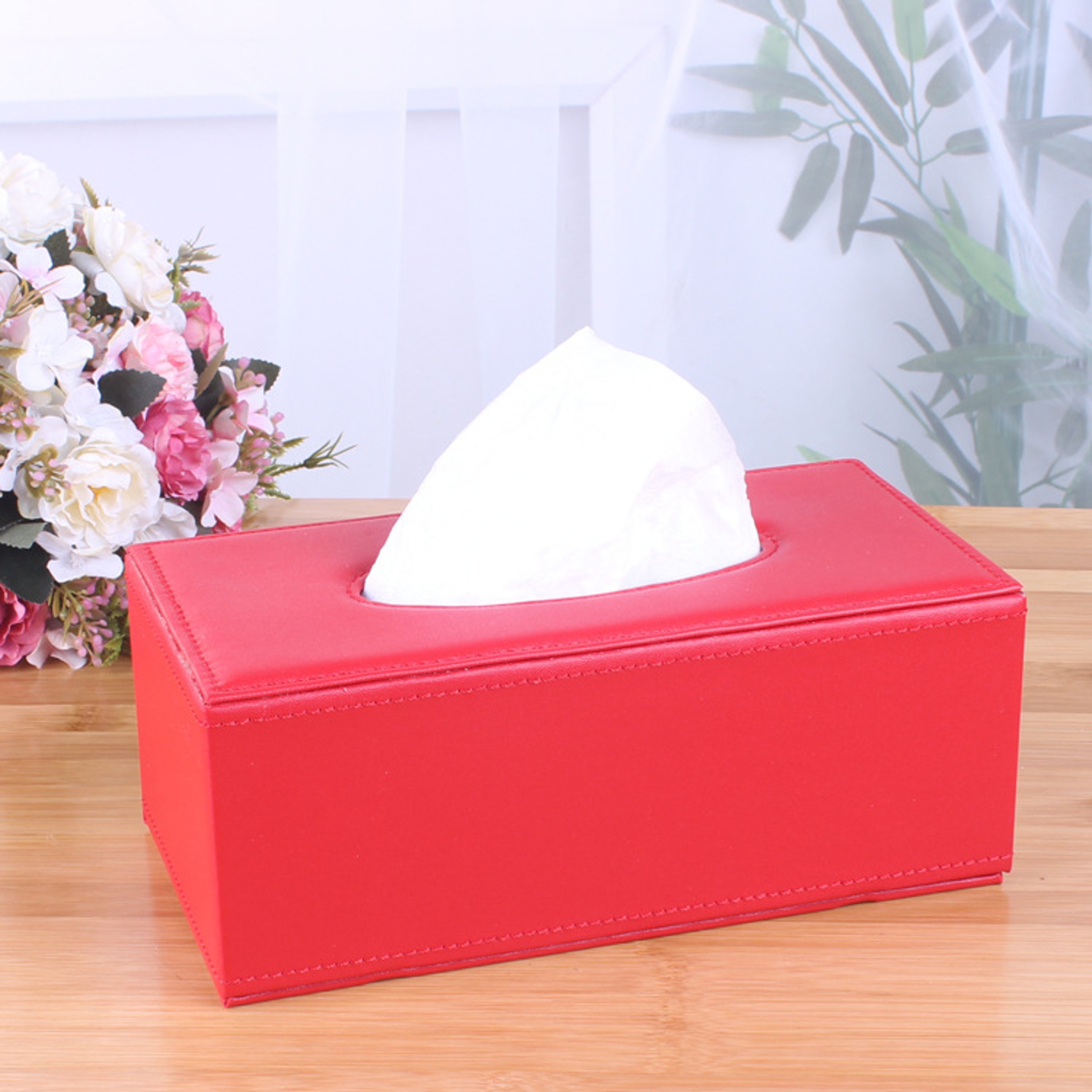 Nordic Luxury Leather Tissue Box Cover For Coffee Table Living Room  Car Decor 5