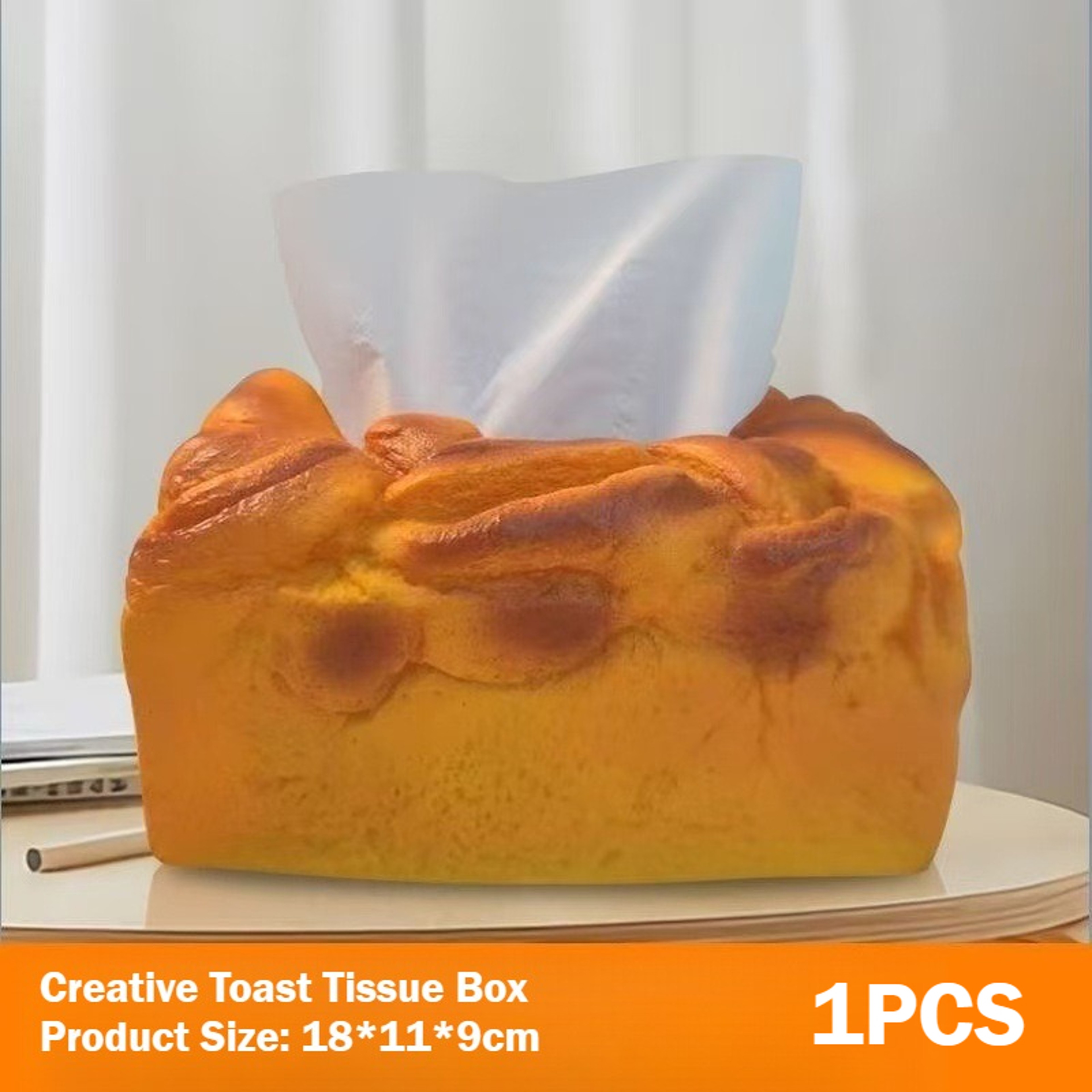 Toast Slice Tissue Box Holder Cute Bread Decorative Tissue Cover For Home  Office 6