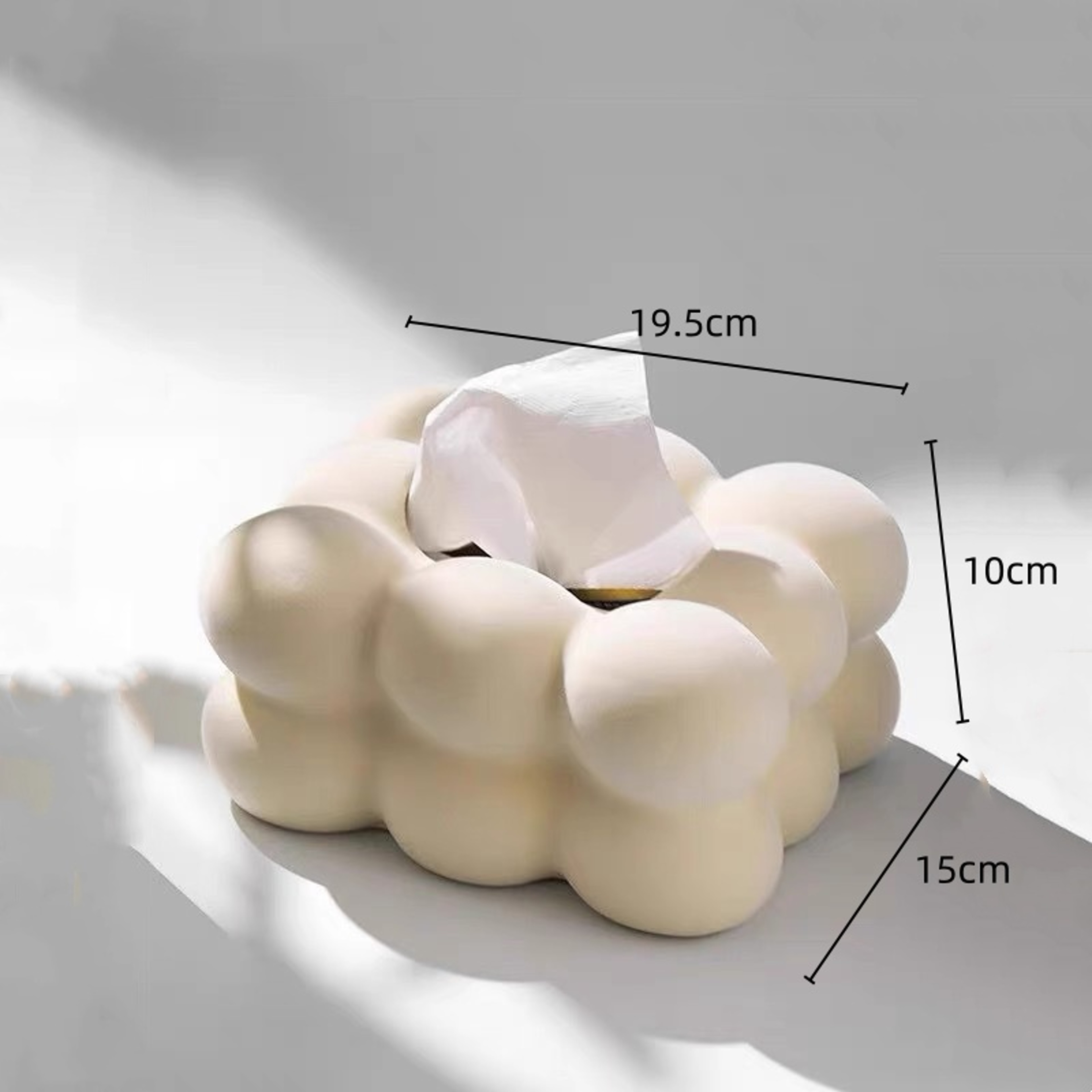 Bubble Velvet Decorative Tissue Box Cover Modern Tabletop Tissue Holder – view 8