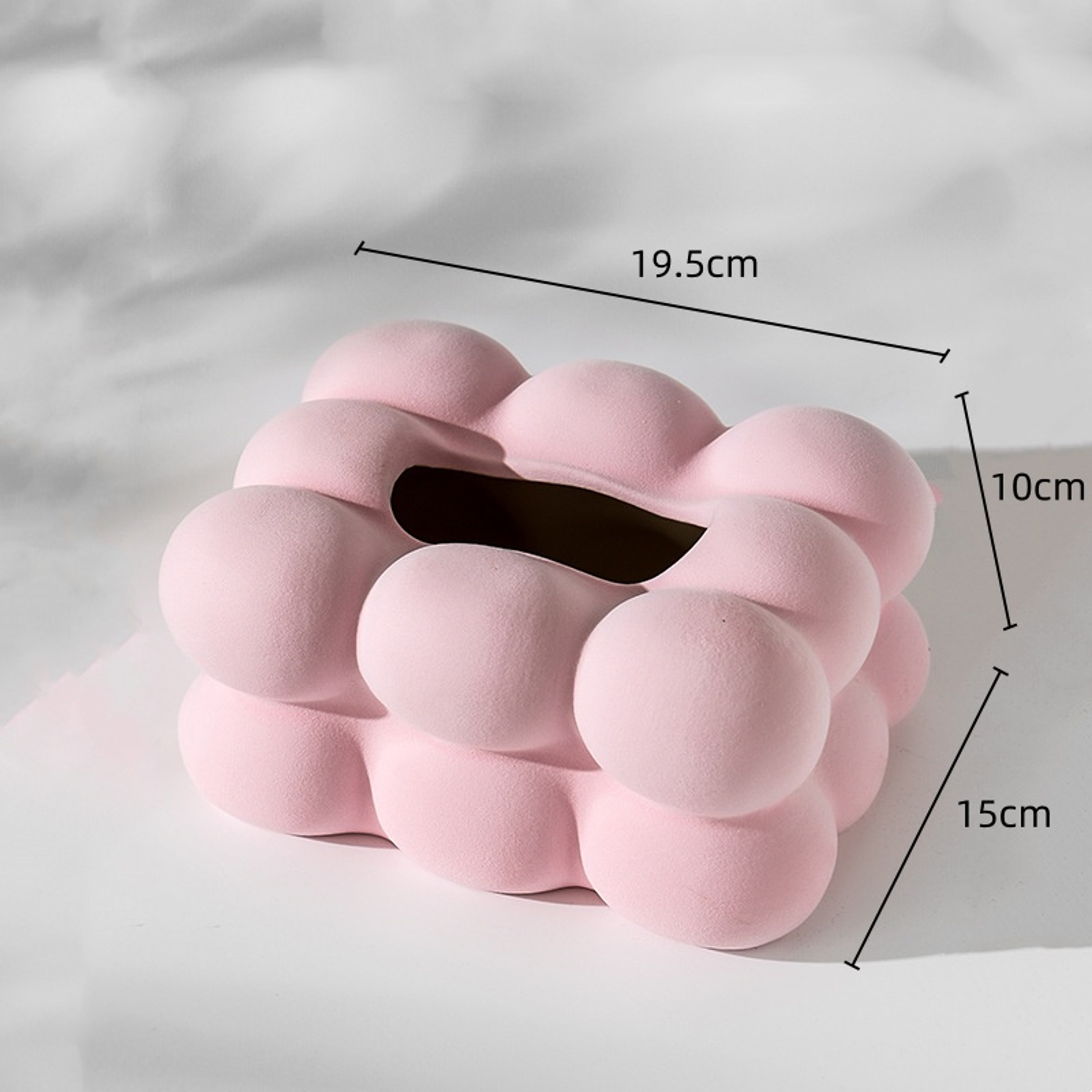 Bubble Velvet Decorative Tissue Box Cover Modern Tabletop Tissue Holder – view 9