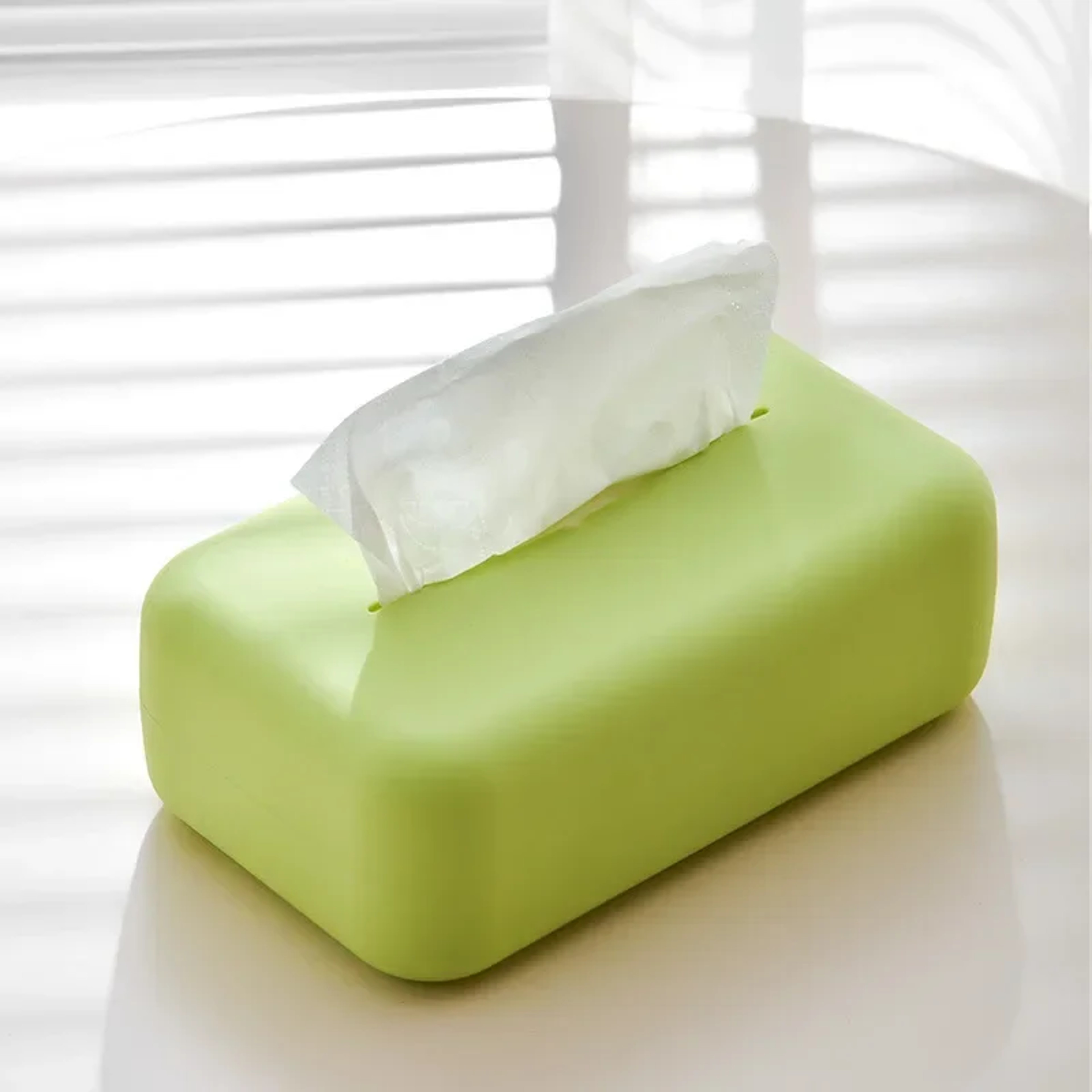 Luxury Silicone Tissue Box Cover Waterproof Reusable Tissue Box Holder for Bathroom & Kitchen – view 8