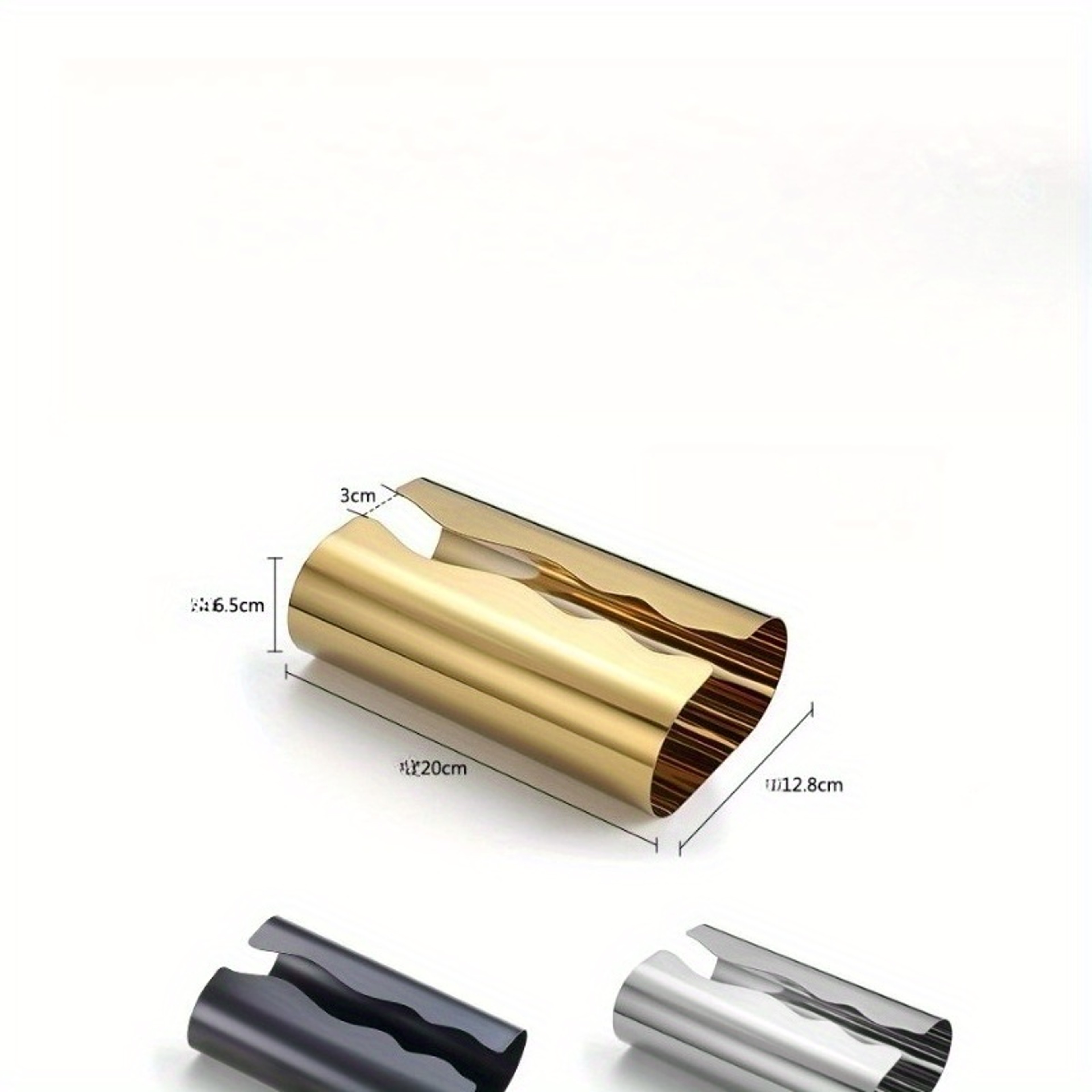 Wave Stainless Steel Tissue Box Cover Modern Paper Towel Holder for Home Office Desktop – view 2