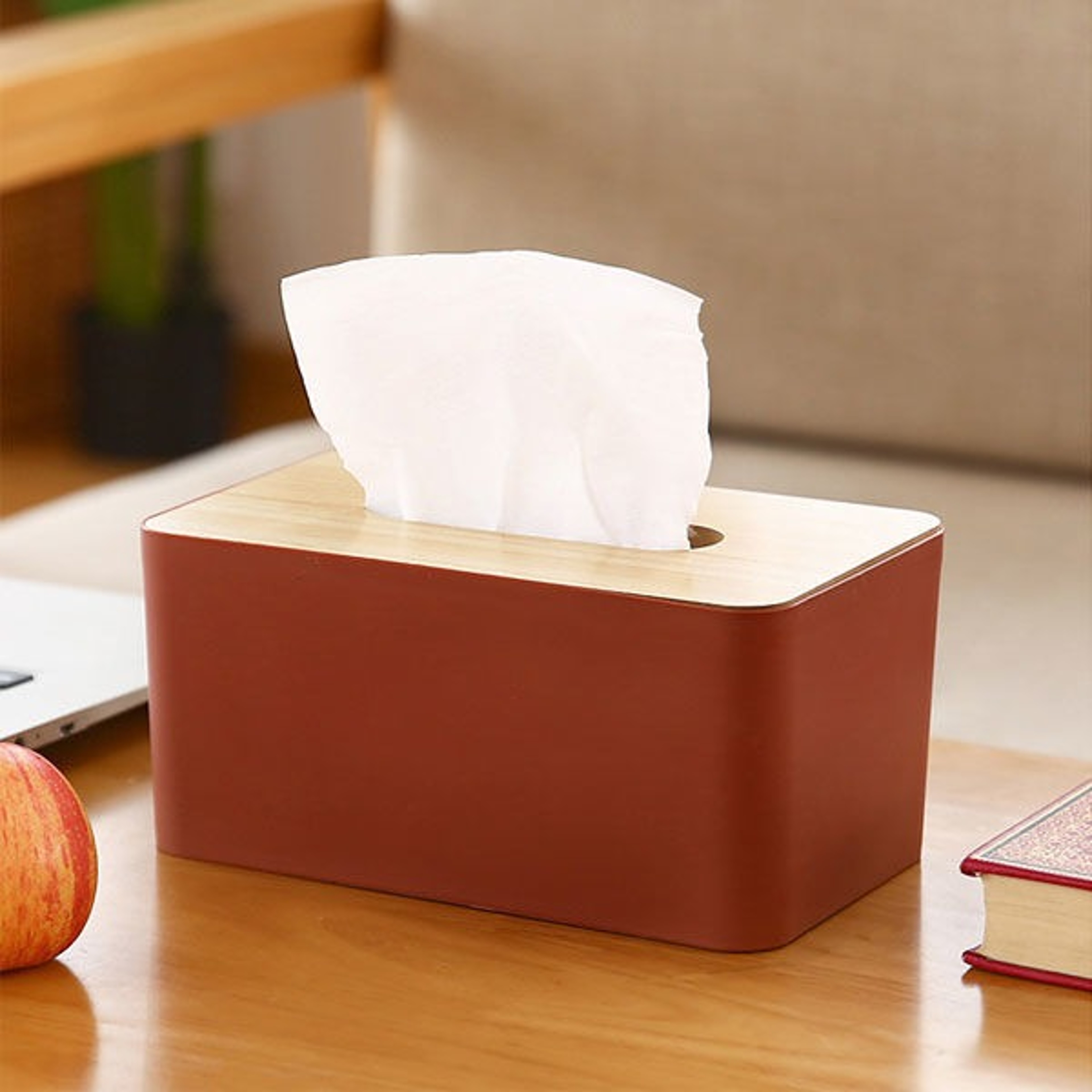 Modern Tissue Box Cover With Dustproof Lid Large Capacity Square Tissue Holder For Home  Office 3