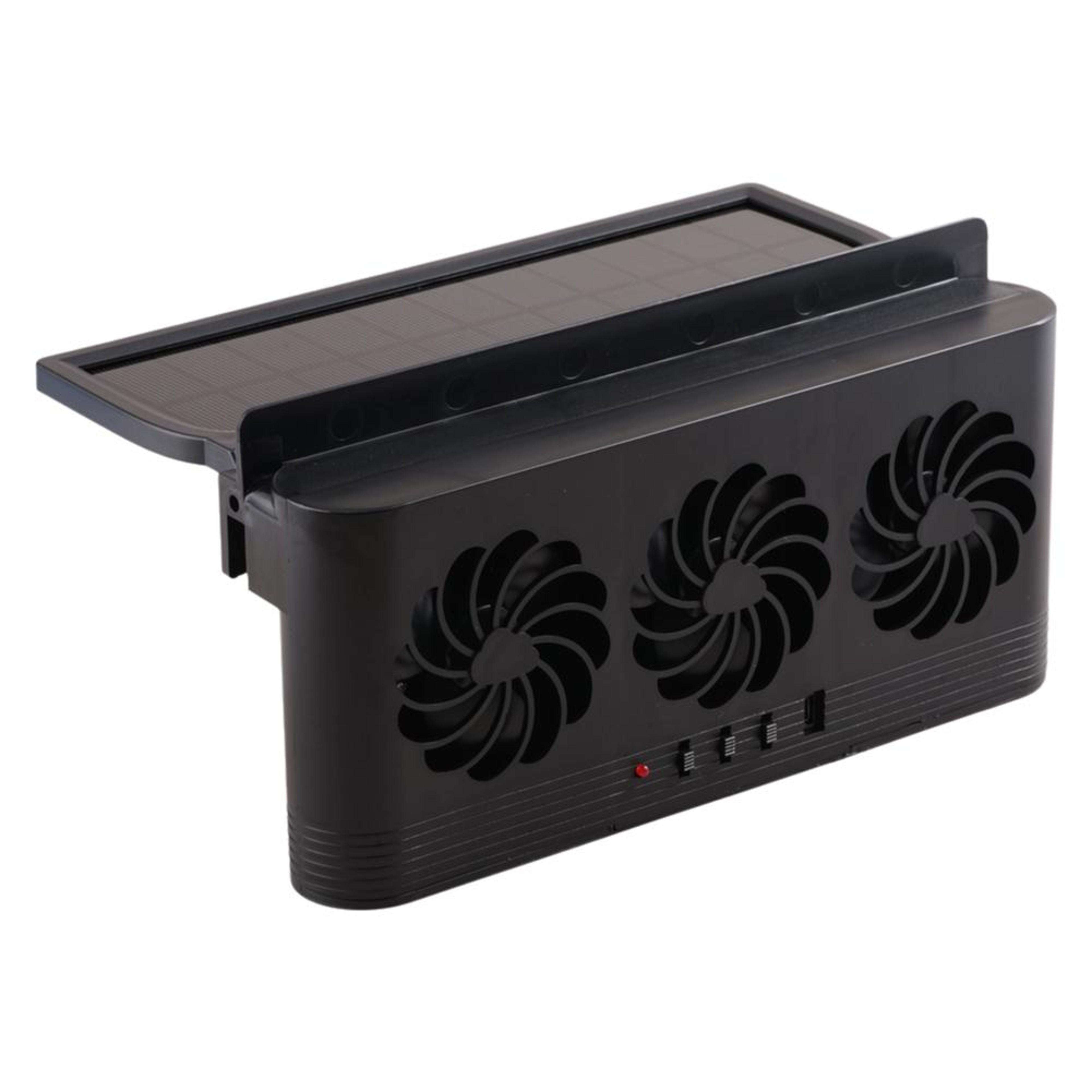 Solar Car Window Fan With USB Backup 3 Outlet Car Ventilation Fan 5