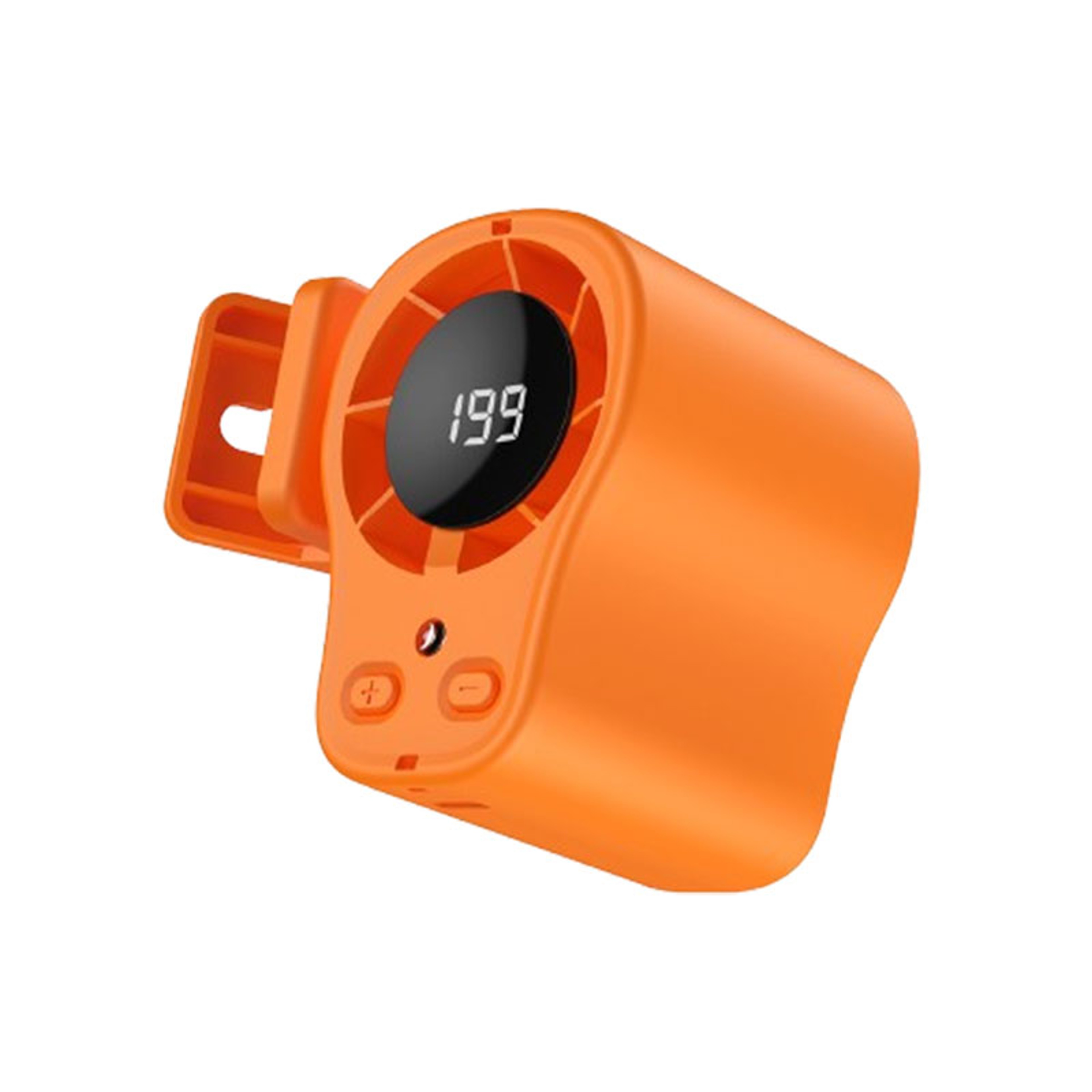 360 Portable Car Fan USB Rechargeable Clip On Fan With LED Display For Car Desk  Camping 7