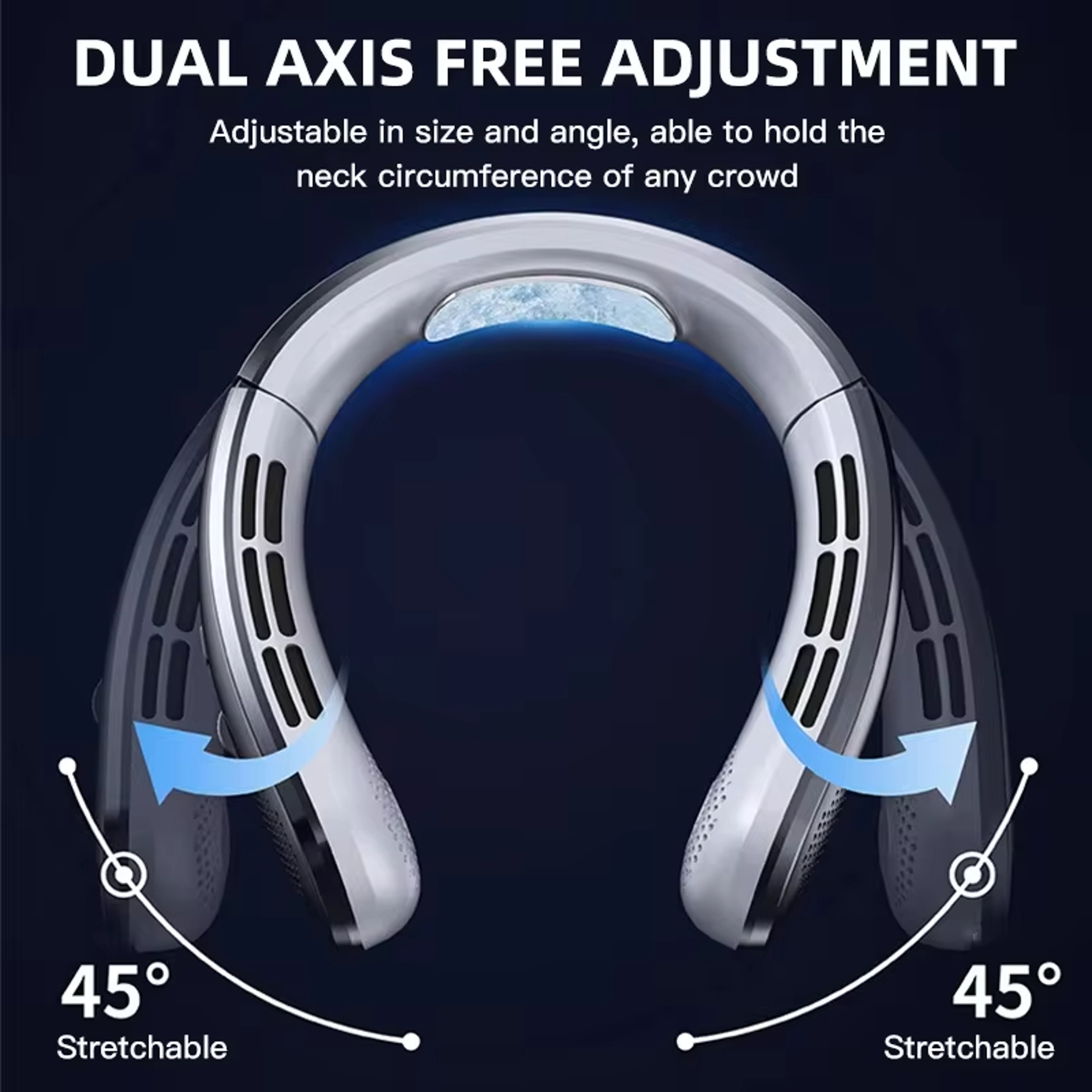 Portable Neck Fan Rechargeable Bladeless Hands Free Fan With LED Display 6