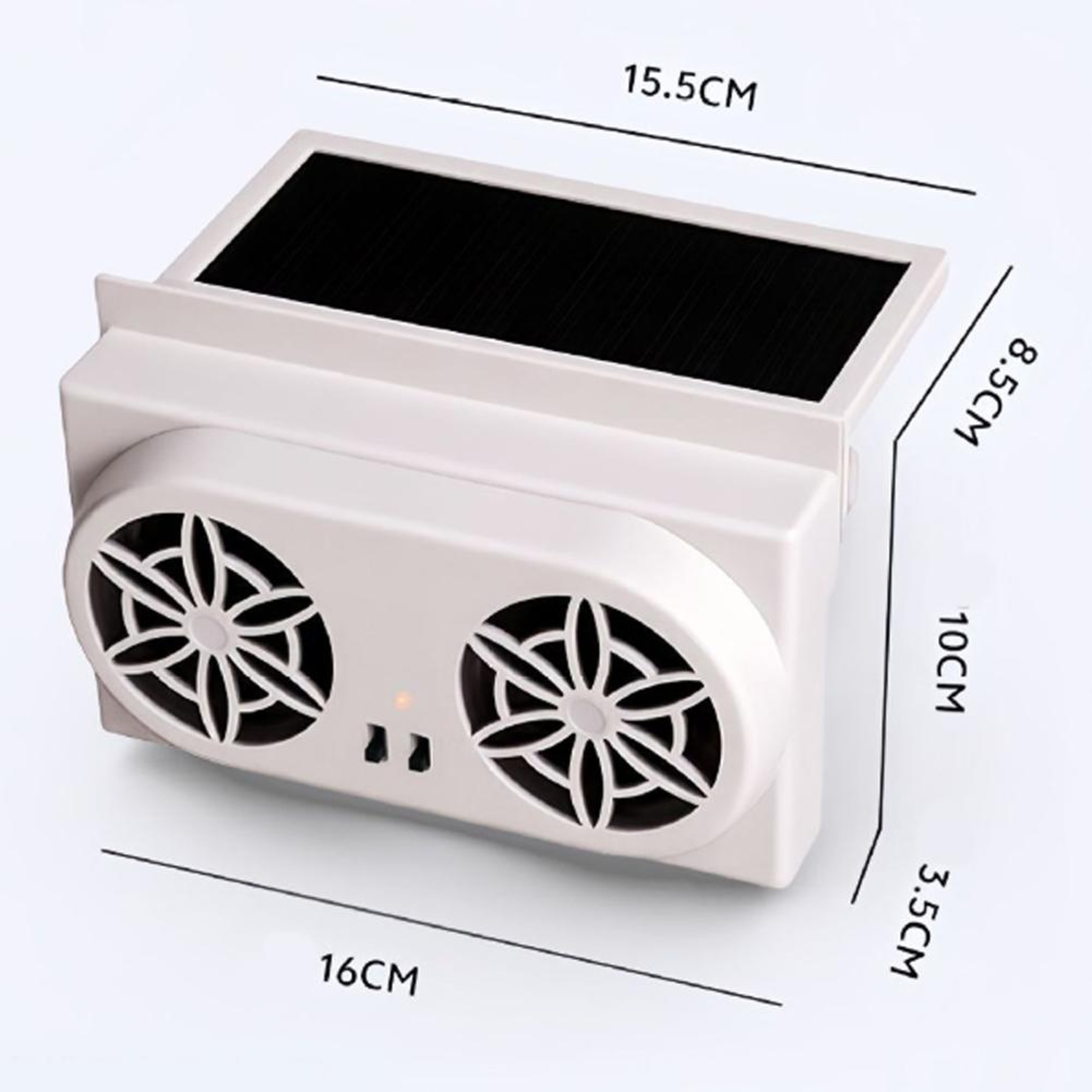 Solar Car Exhaust Fan USB Car Ventilation Fan For Cooler Air Circulation 7