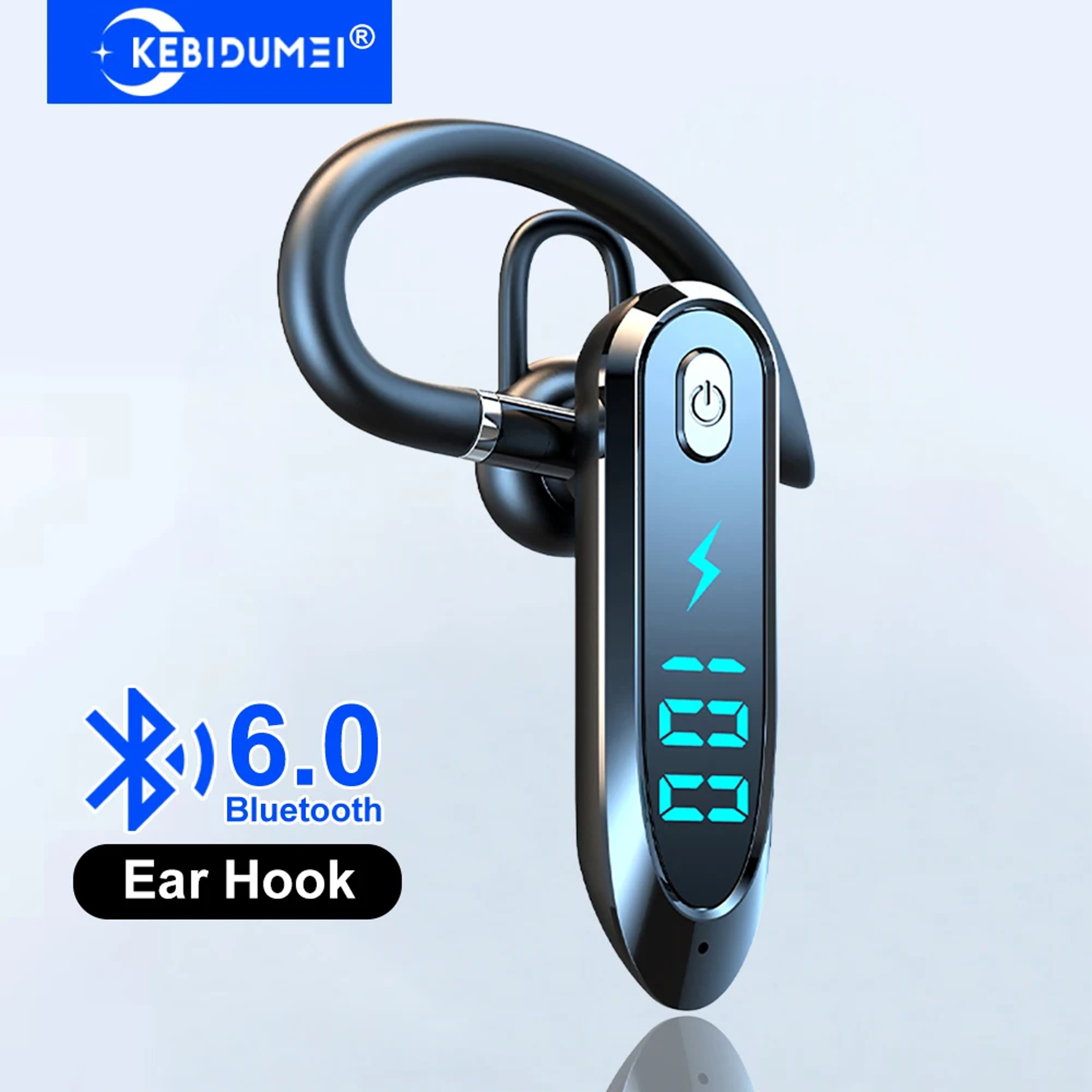 Bluetooth Ear Hook Headset With LED Display 270 Rotating Mic  Waterproof HiFi Wireless Earpiece 1