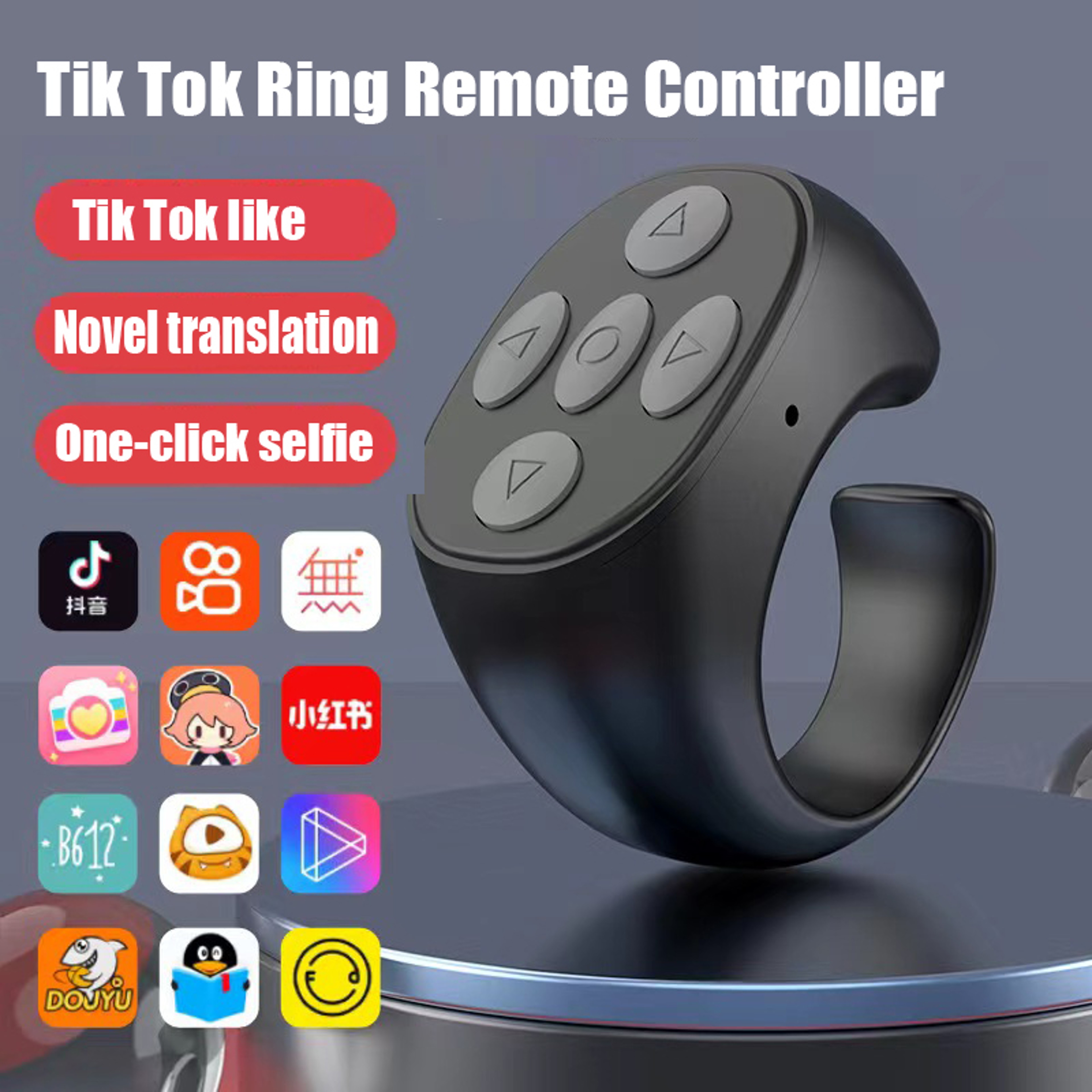Bluetooth Camera Remote Ring For Selfies TikTok  Smartphone Photography 3