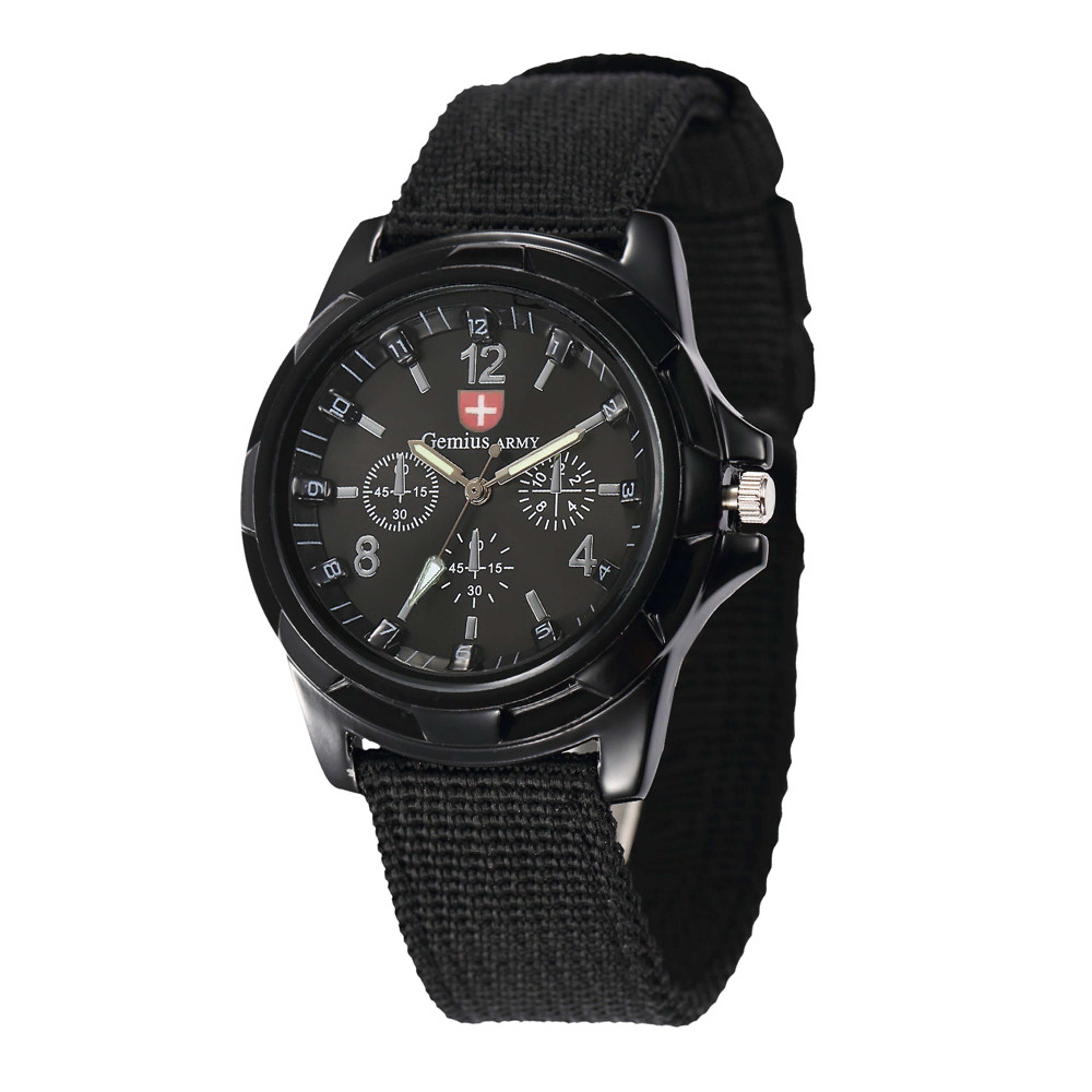 Military Watch For Men Tactical Analog Quartz Watch With Green Nylon Strap 4