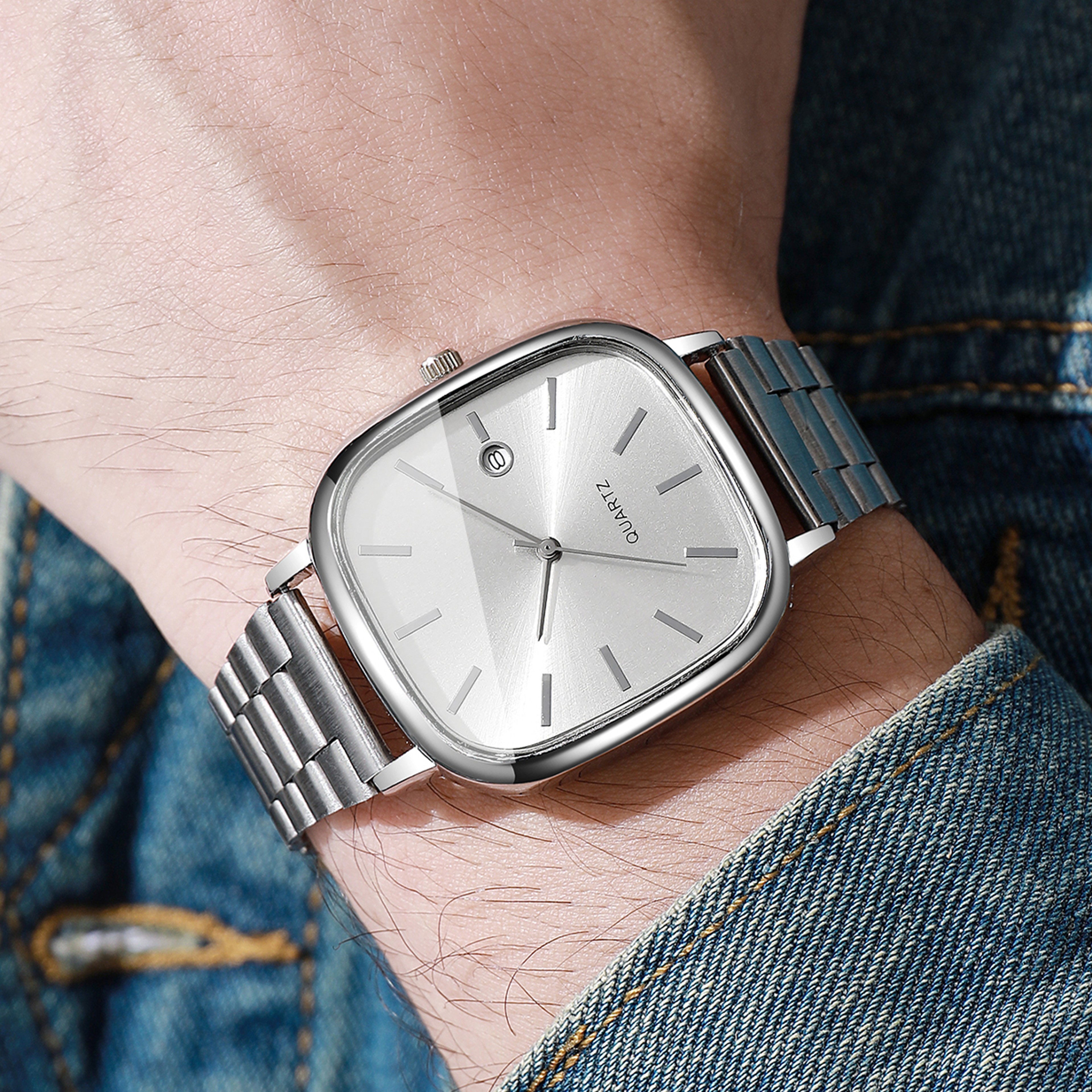 Executive Mens Business Watch With Calendar Quartz Movement  Classic Analog Design 0